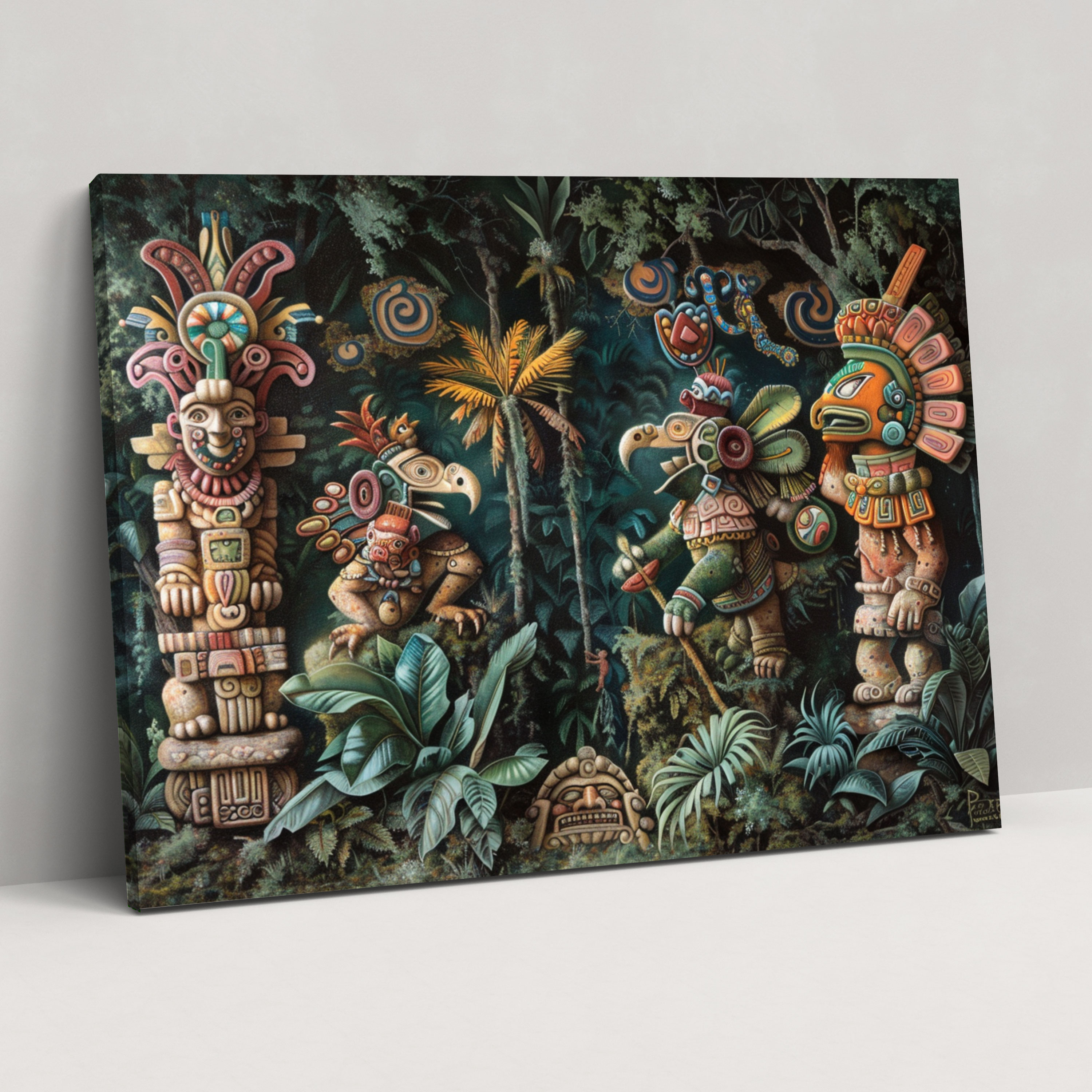 Mayan Mythology Canvas Print - Mythology, Wall Art, Wall Decoration, Canvas Wall Art