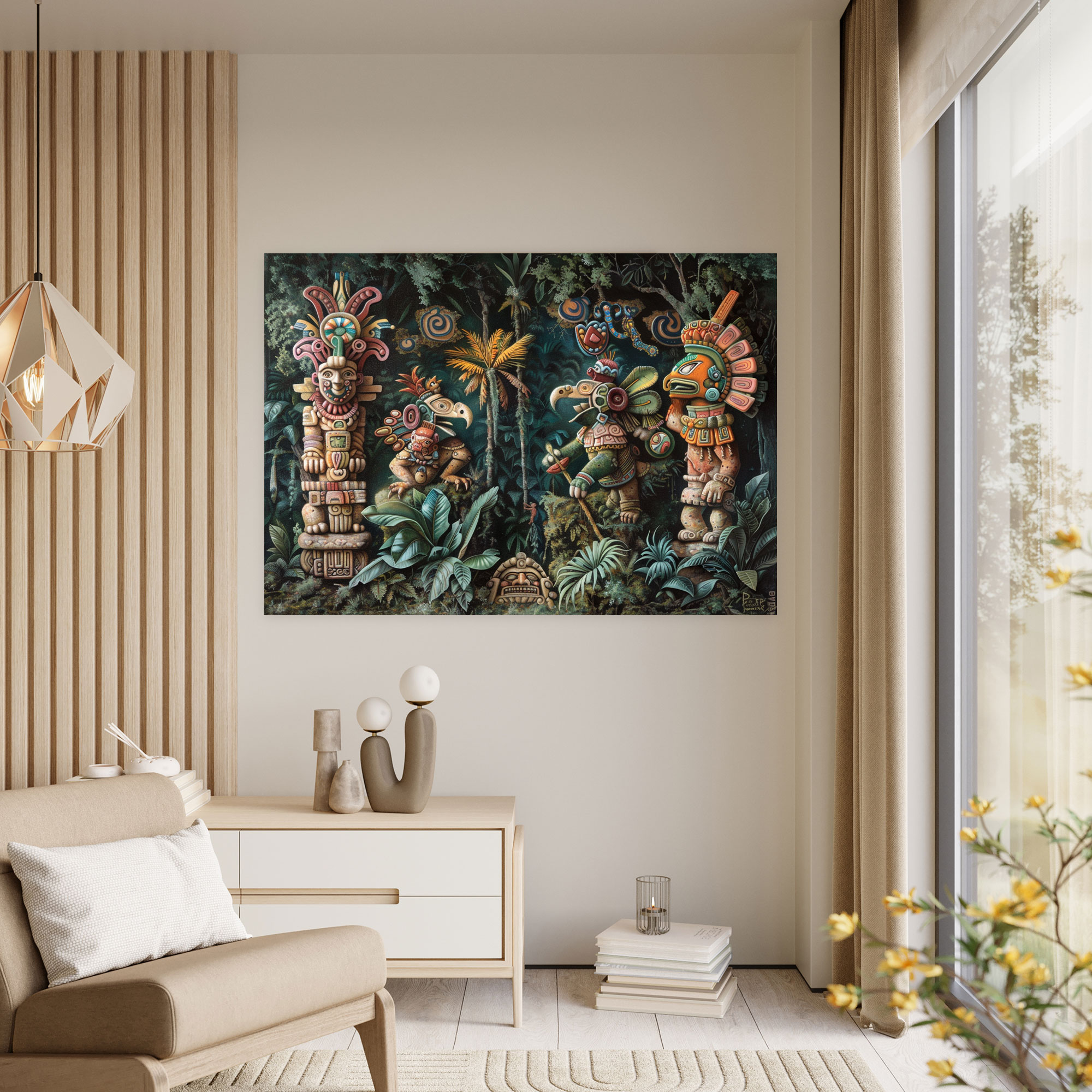 Mayan Mythology Canvas Print - Mythology, Wall Art, Wall Decoration, Canvas Wall Art
