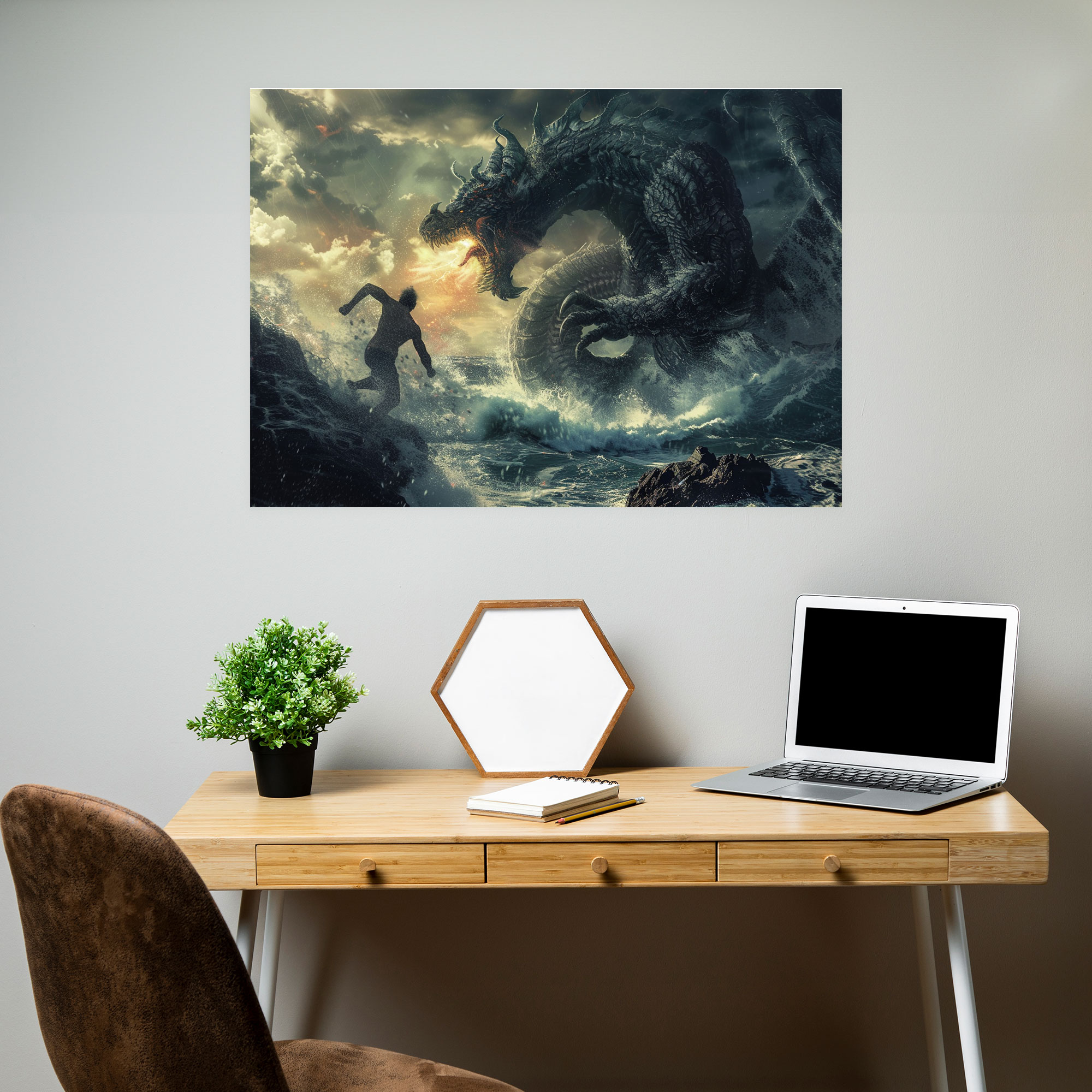 Mythology Canvas Print - Gods Vs. Monsters Battle - Mythology, Wall Decoration, Mythology, Canvas Wall Art