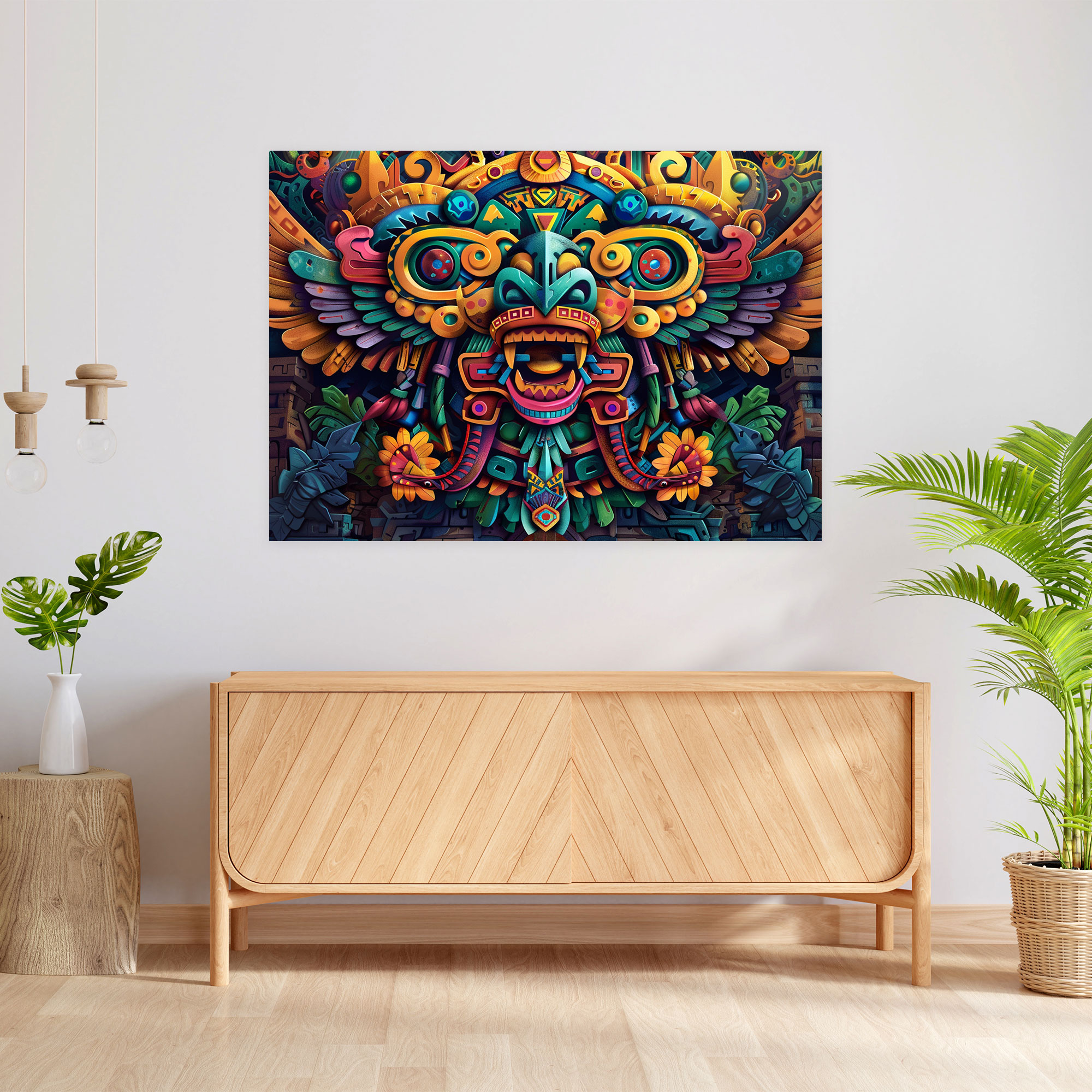 Mythology Wall Decoration - God Quetzalcoatl Descent - Mythology, Wall Decoration, Mythology, Home Decoration