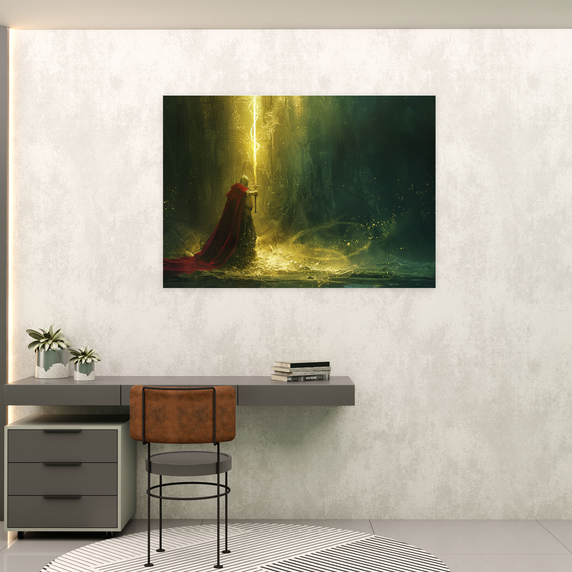 Mythology Canvas Print - King Arthur And Excalibur - Mythology, Canvas, Mythology, Wall Art