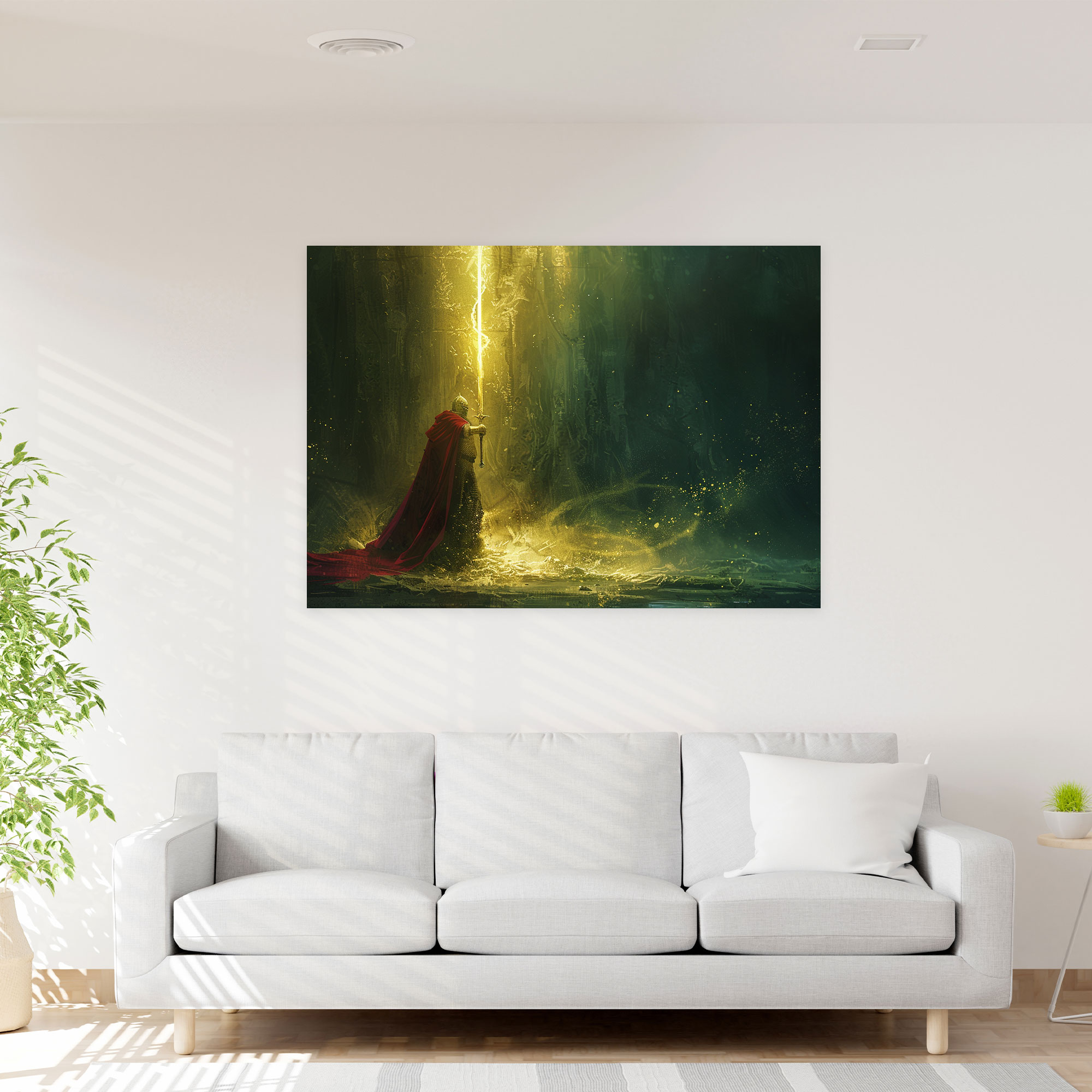 Mythology Canvas Print - King Arthur And Excalibur - Mythology, Canvas, Mythology, Wall Art