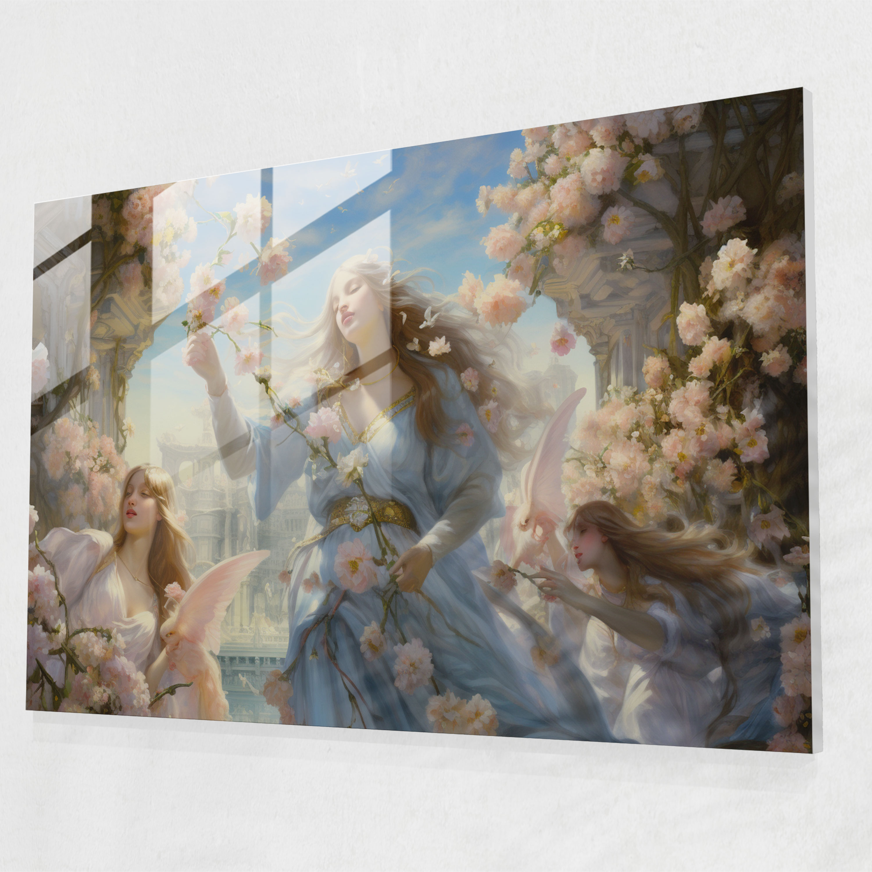 Mythology Glass Art - Gods And Goddesses In Heavenly Garden - Mythology, Mythology Glass Art, Modern Art, Home Decoration