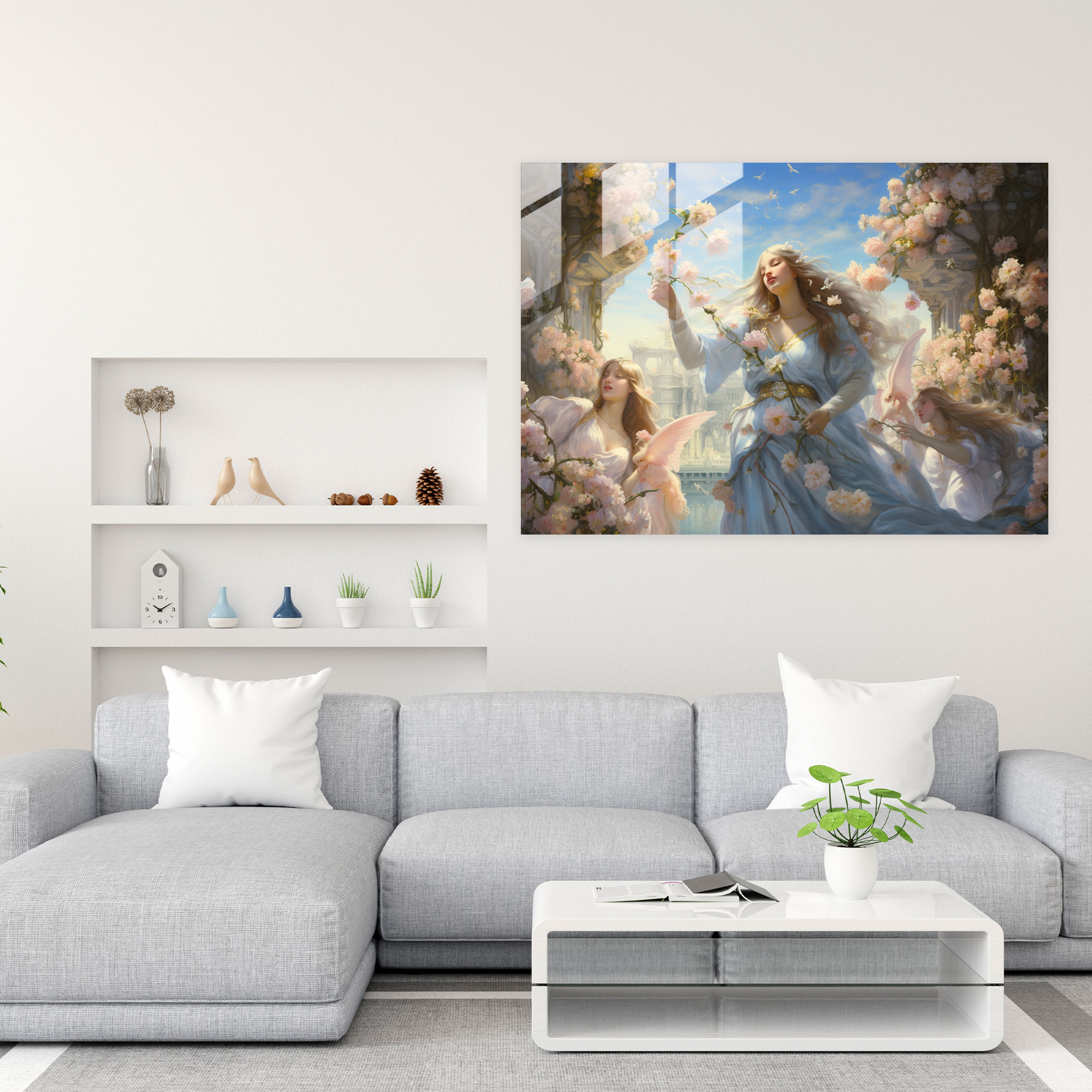 Mythology Glass Art - Gods And Goddesses In Heavenly Garden - Mythology, Mythology Glass Art, Modern Art, Home Decoration