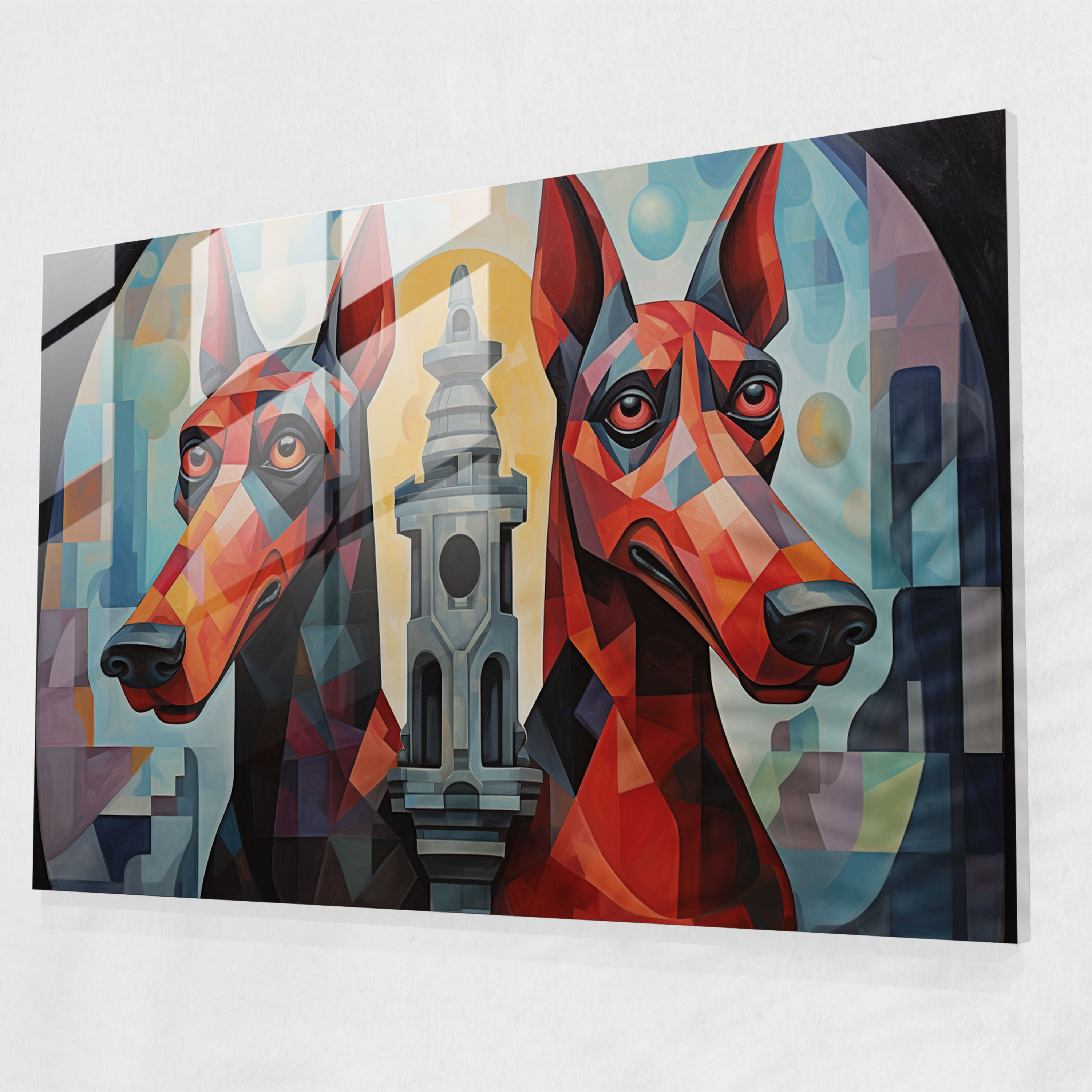 Mythology Glass Art - Cerberus, Guardian Of The Underworld - Mythology, Wall Decoration, Cerberus Glass Print, Mythology Glass Art