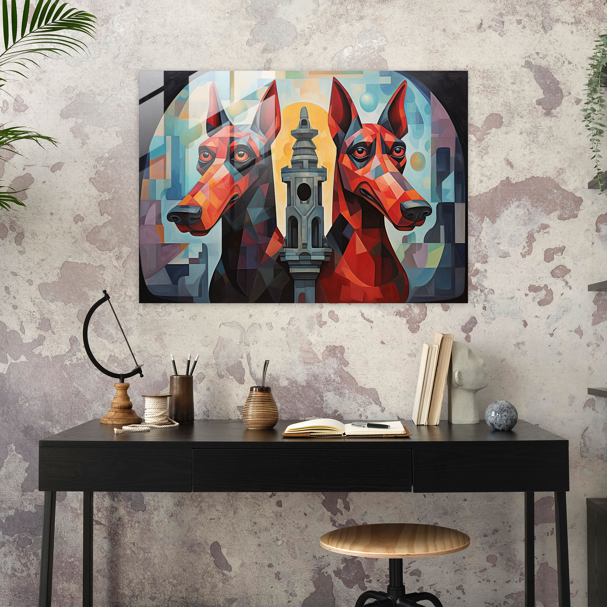 Mythology Glass Art - Cerberus, Guardian Of The Underworld - Mythology, Wall Decoration, Cerberus Glass Print, Mythology Glass Art