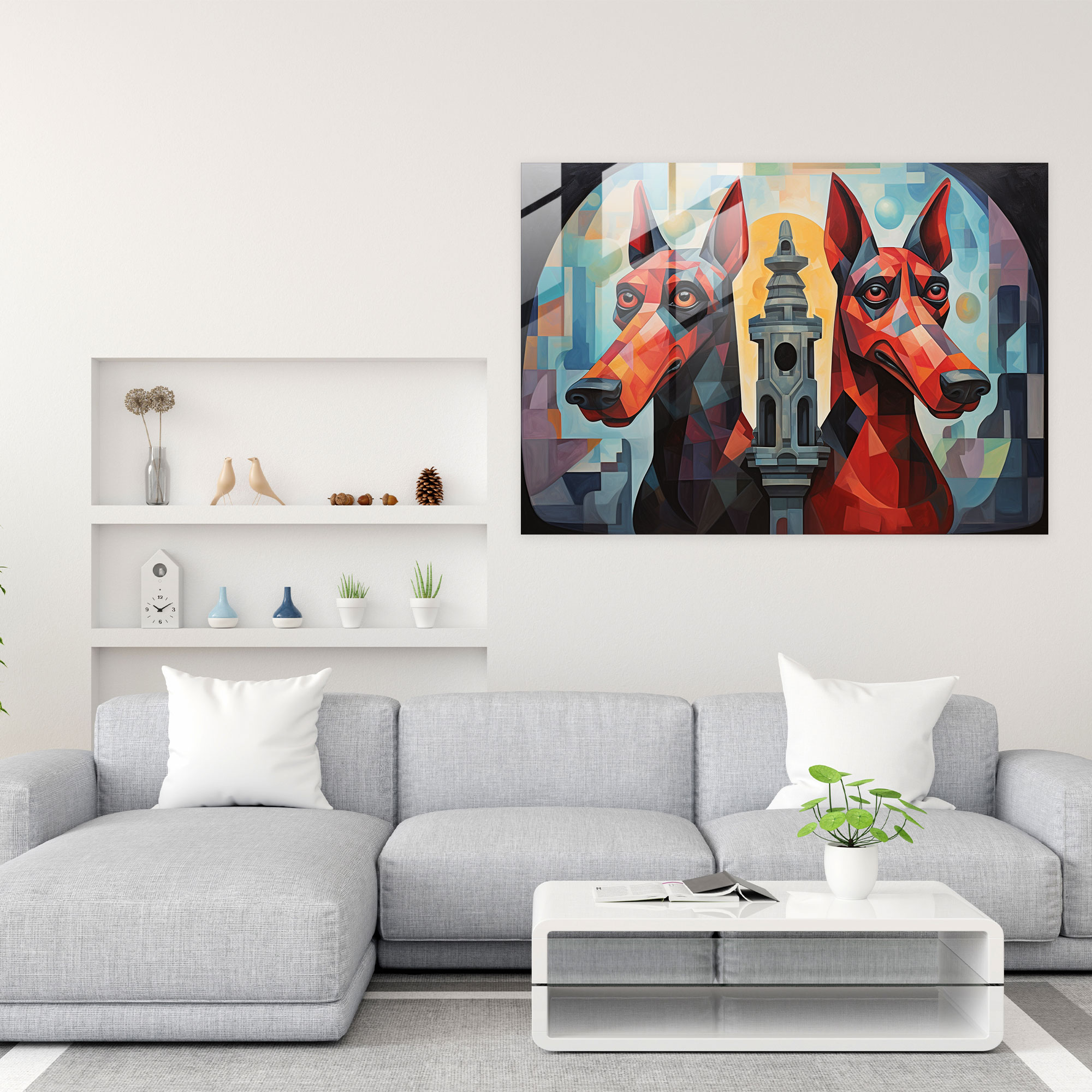 Mythology Glass Art - Cerberus, Guardian Of The Underworld - Mythology, Wall Decoration, Cerberus Glass Print, Mythology Glass Art