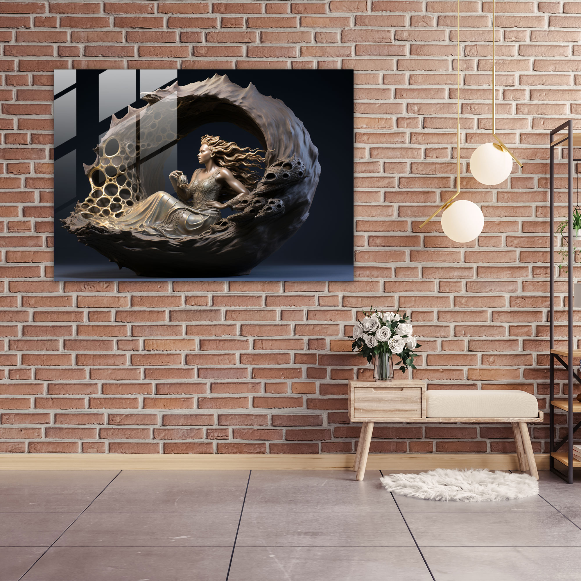 Mythology Glass Print: Aphrodite's Birth From The Sea - Mythology, Home Decoration, Allure, Aphrodite