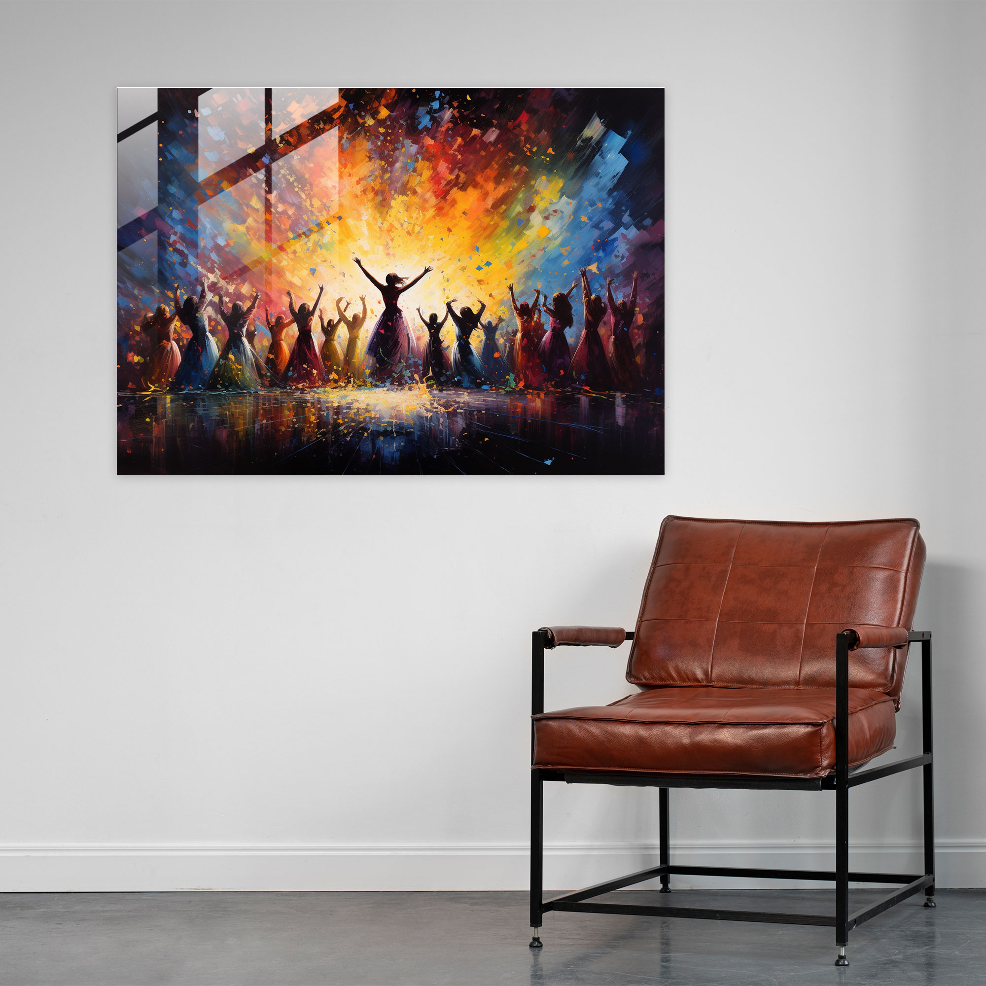 Mythology Glass Print - Cosmic Dance Of Apollo And The Muses - Mythology, Wall Decoration, Mythology, Glass Wall Art