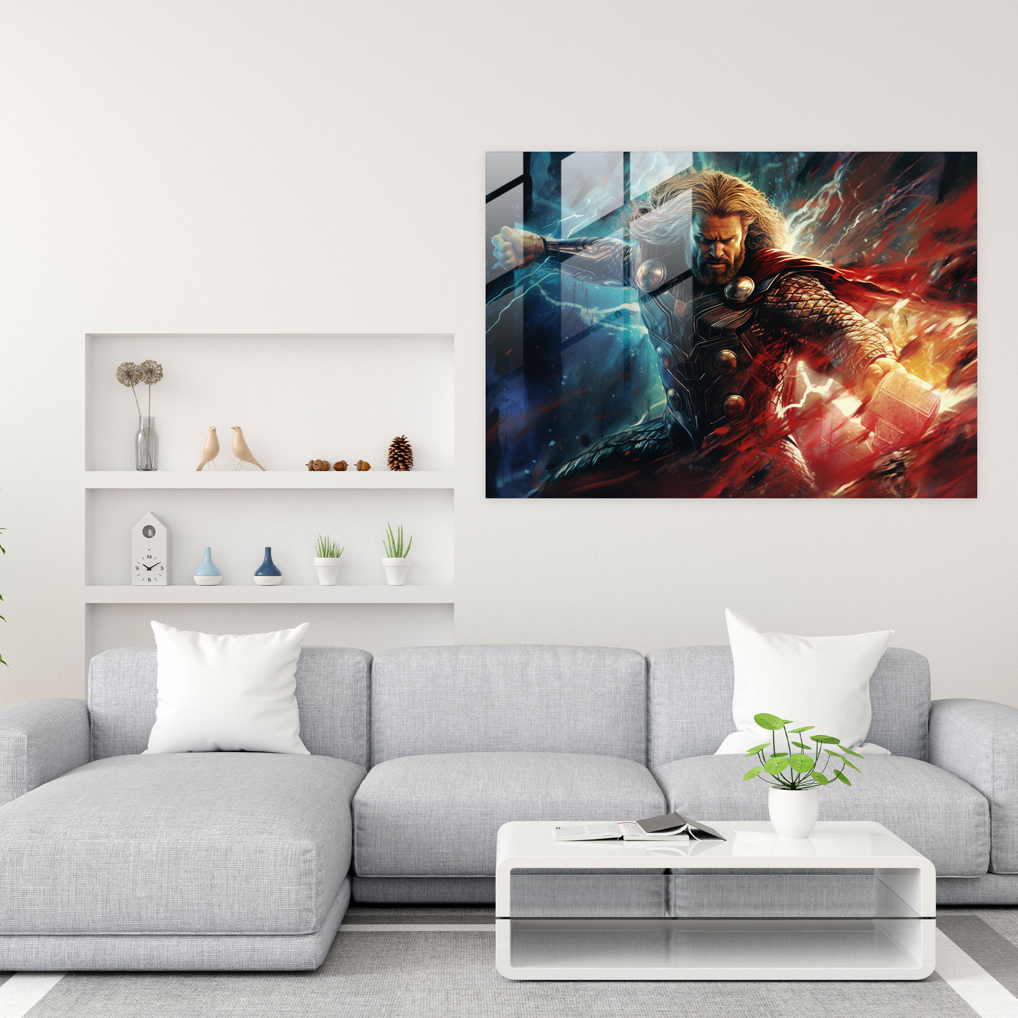 Mythology Glass Wall Art - Mythology, Thor, Wall Decoration, Glass Wall Art