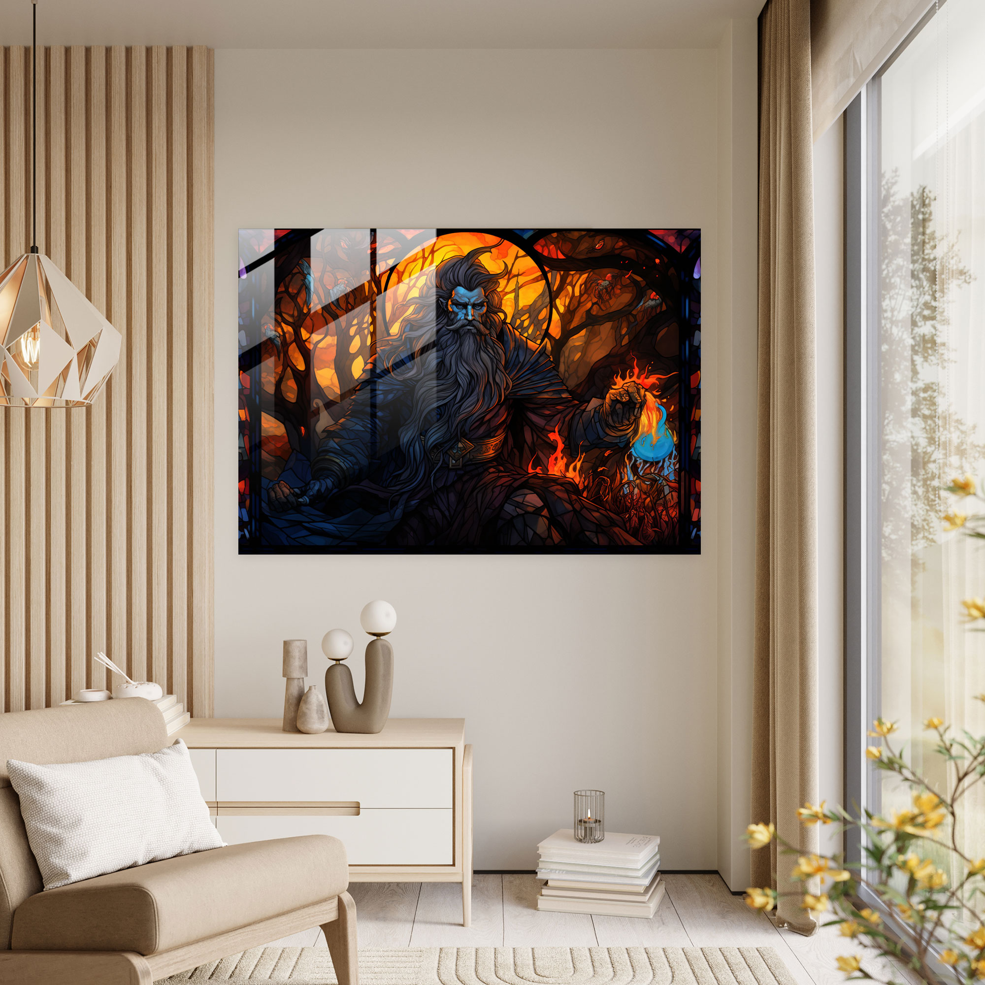 Mythology Glass Print - Mythology, Glass Wall Art, Hades, Wall Decoration