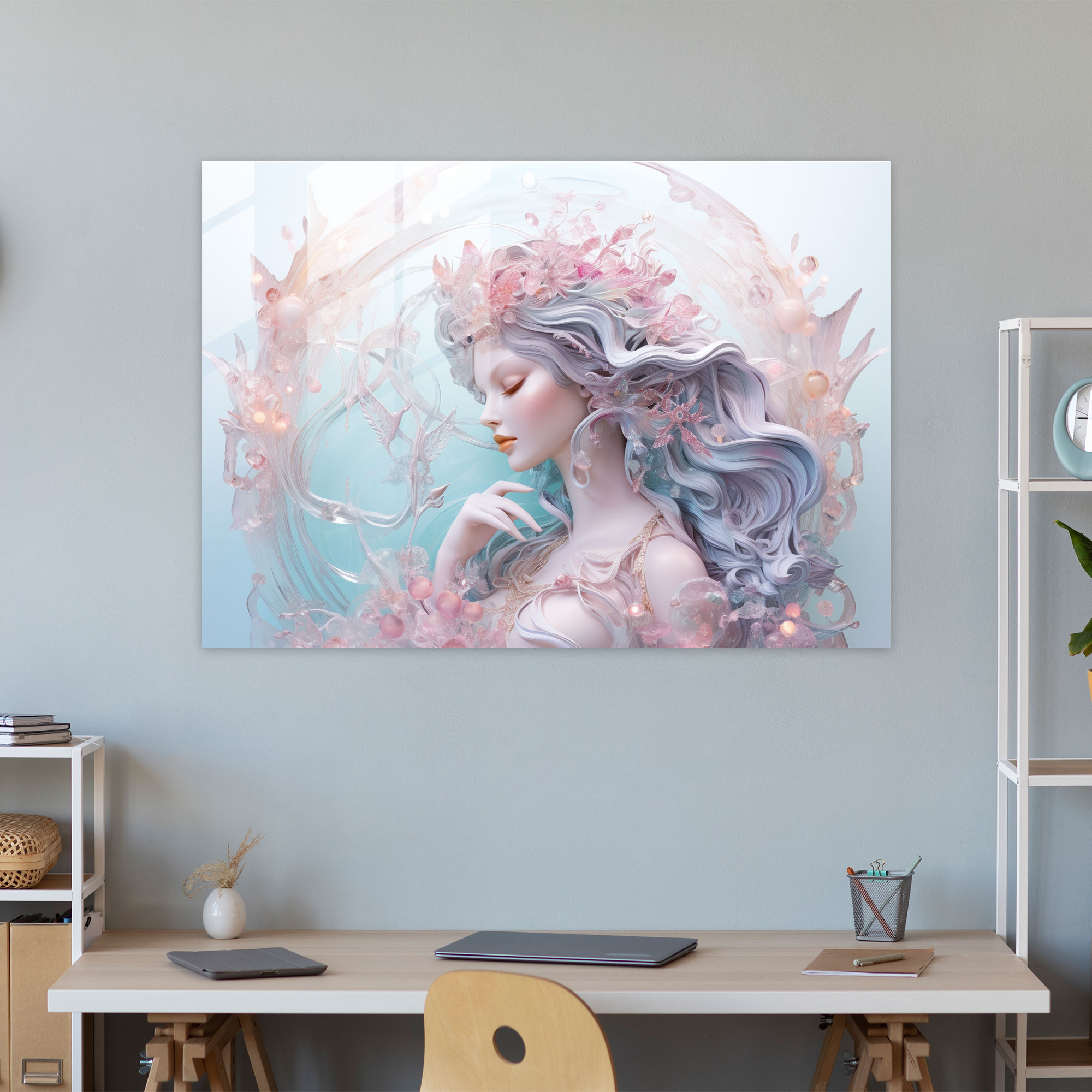 Mitoloji Cam Duvar Sanatı - Modern Sanat Duvar Dekorasyonu