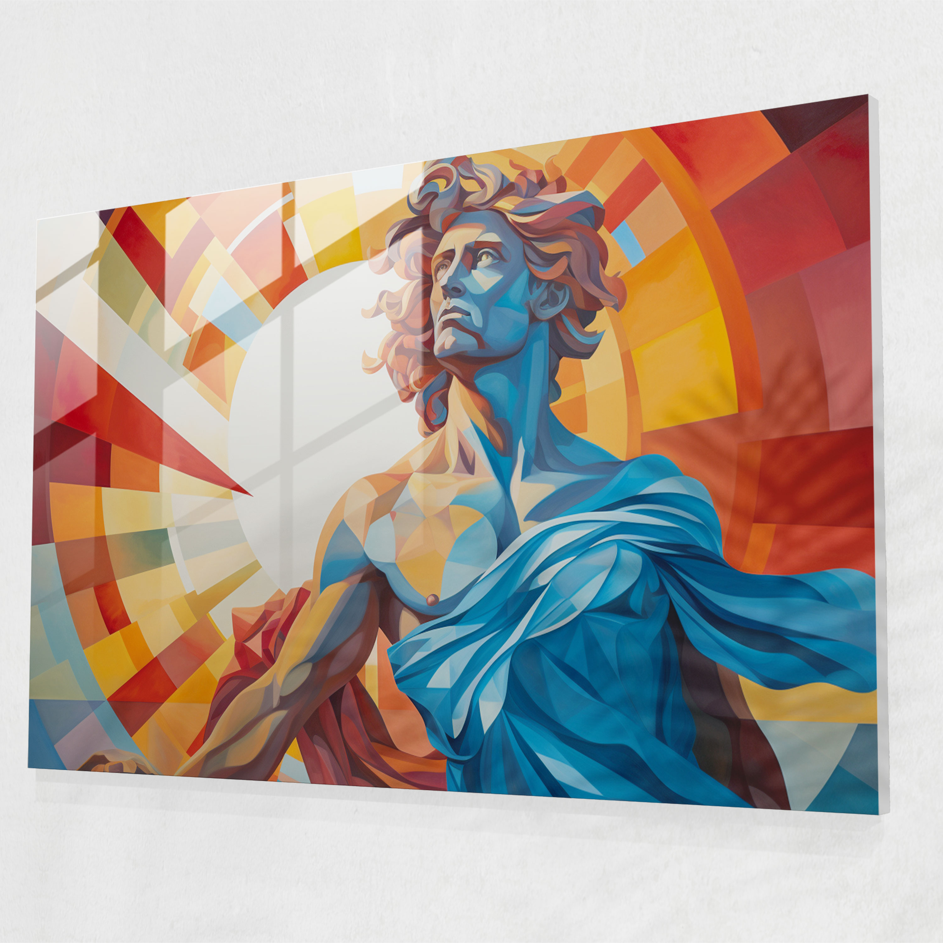 Mythology Glass Print - Apollo, God Of Music - Mythology, Greek Mythology, Abstract Art, God Of Music