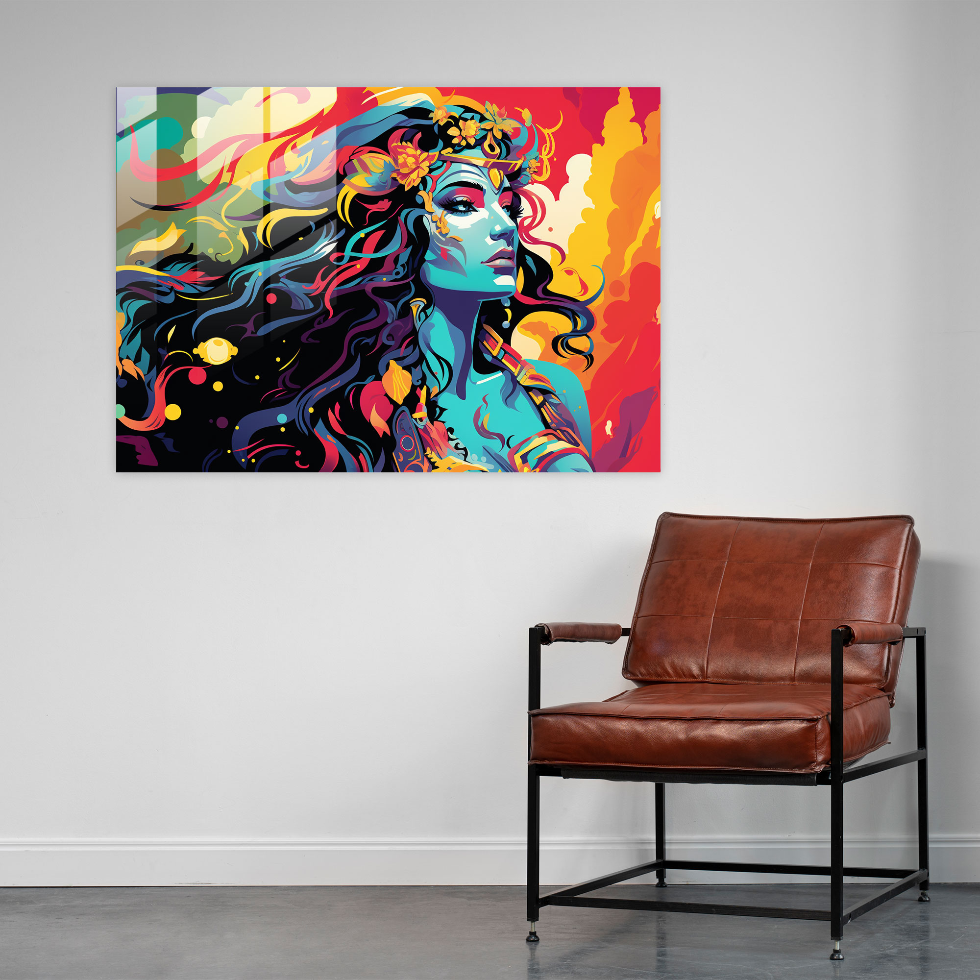 Pop Art Mythology Glass Wall Art - Mythology, Graphic Style, Contemporary Twist, Home Decoration