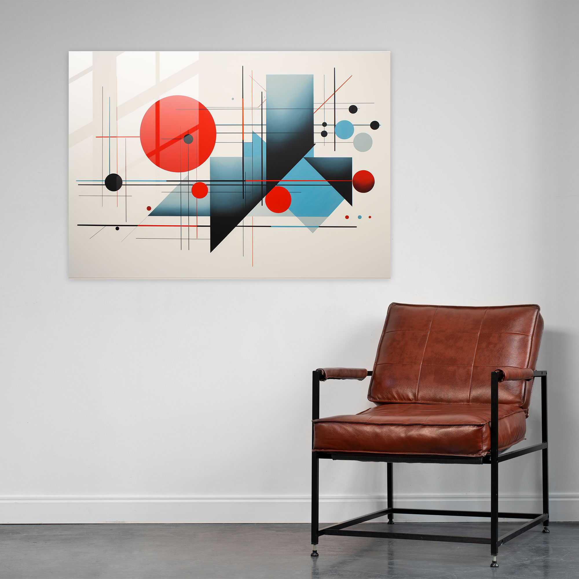Geometric Mythological Symbols Glass Print - Mythology, Glass Print, Bold Shapes, Geometric Abstraction