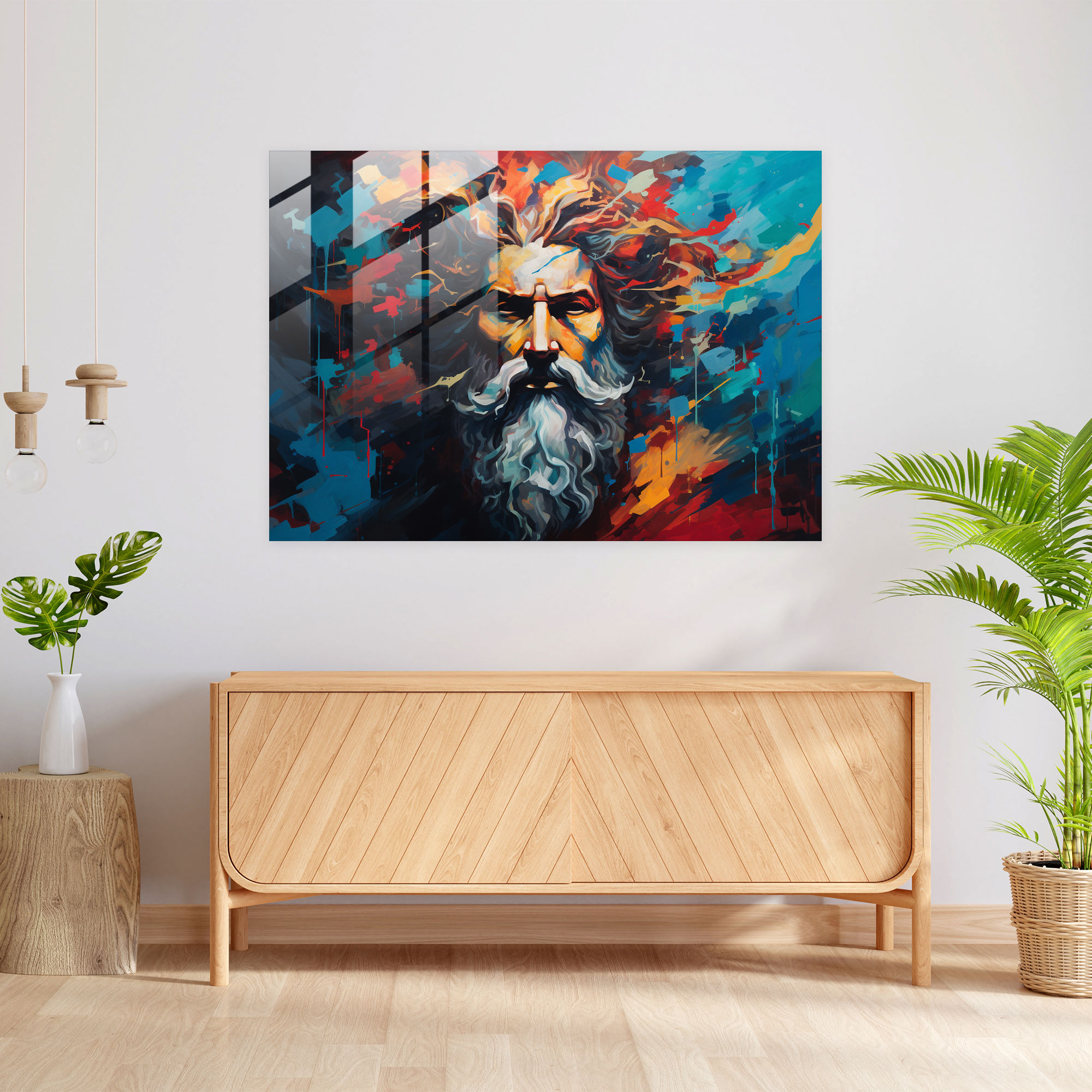 Mitoloji Cam Tablo Baskı - Mitoloji Modern Sanat Cam Tablo Ev Dekorasyonu
