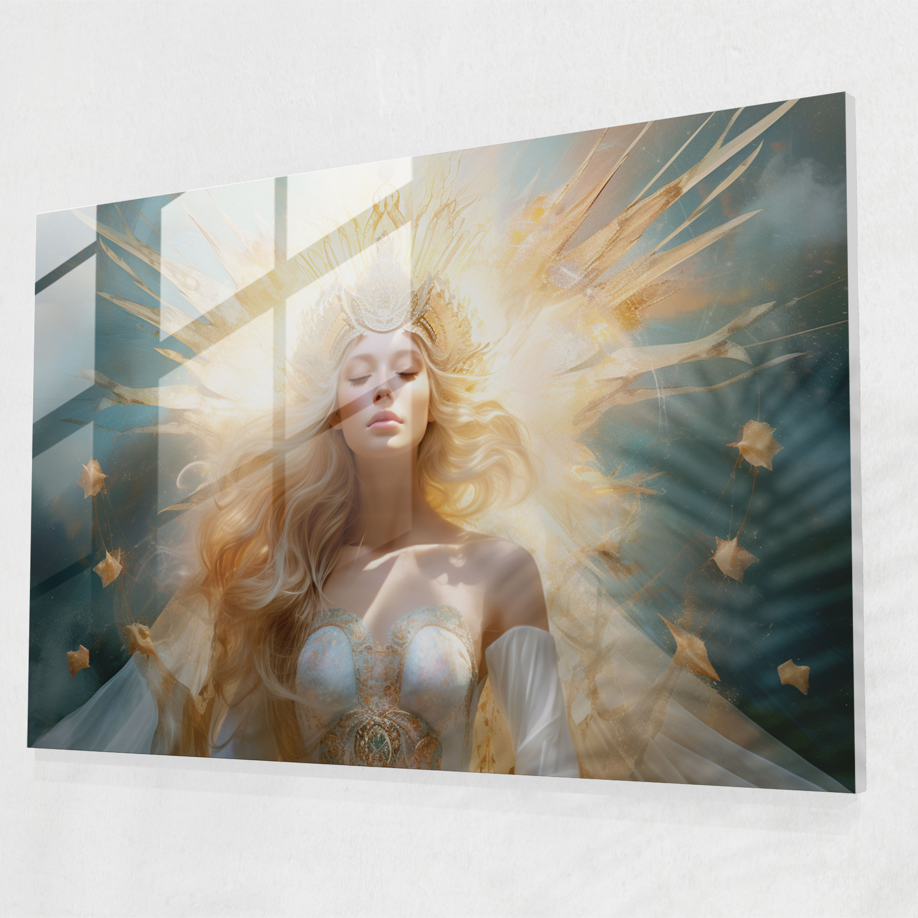 Mythology Glass Wall Art - Contemporary Digital Artwork - Mythology, Goddess, Glass Wall Art, Digital Artwork