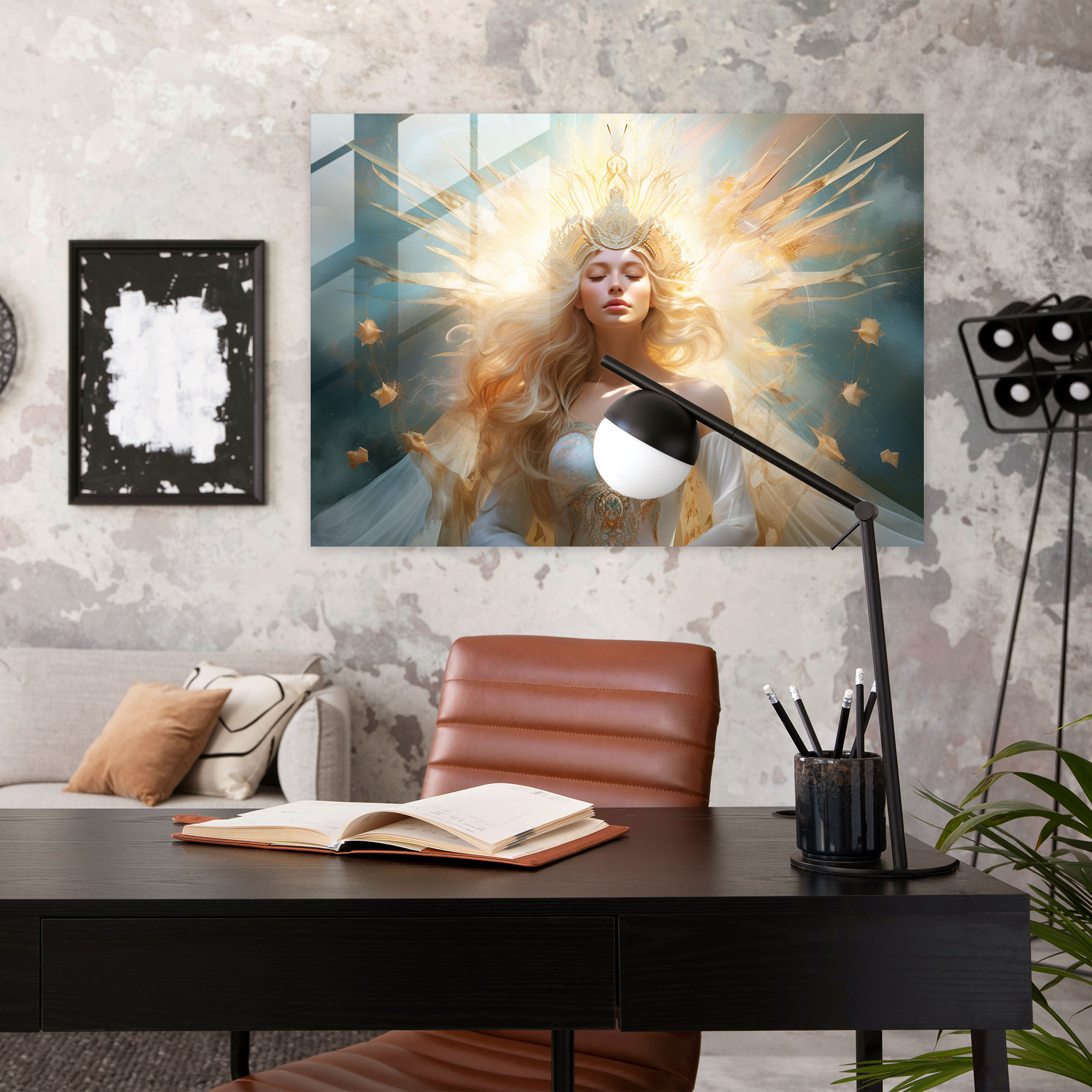 Mythology Glass Wall Art - Contemporary Digital Artwork - Mythology, Goddess, Glass Wall Art, Digital Artwork