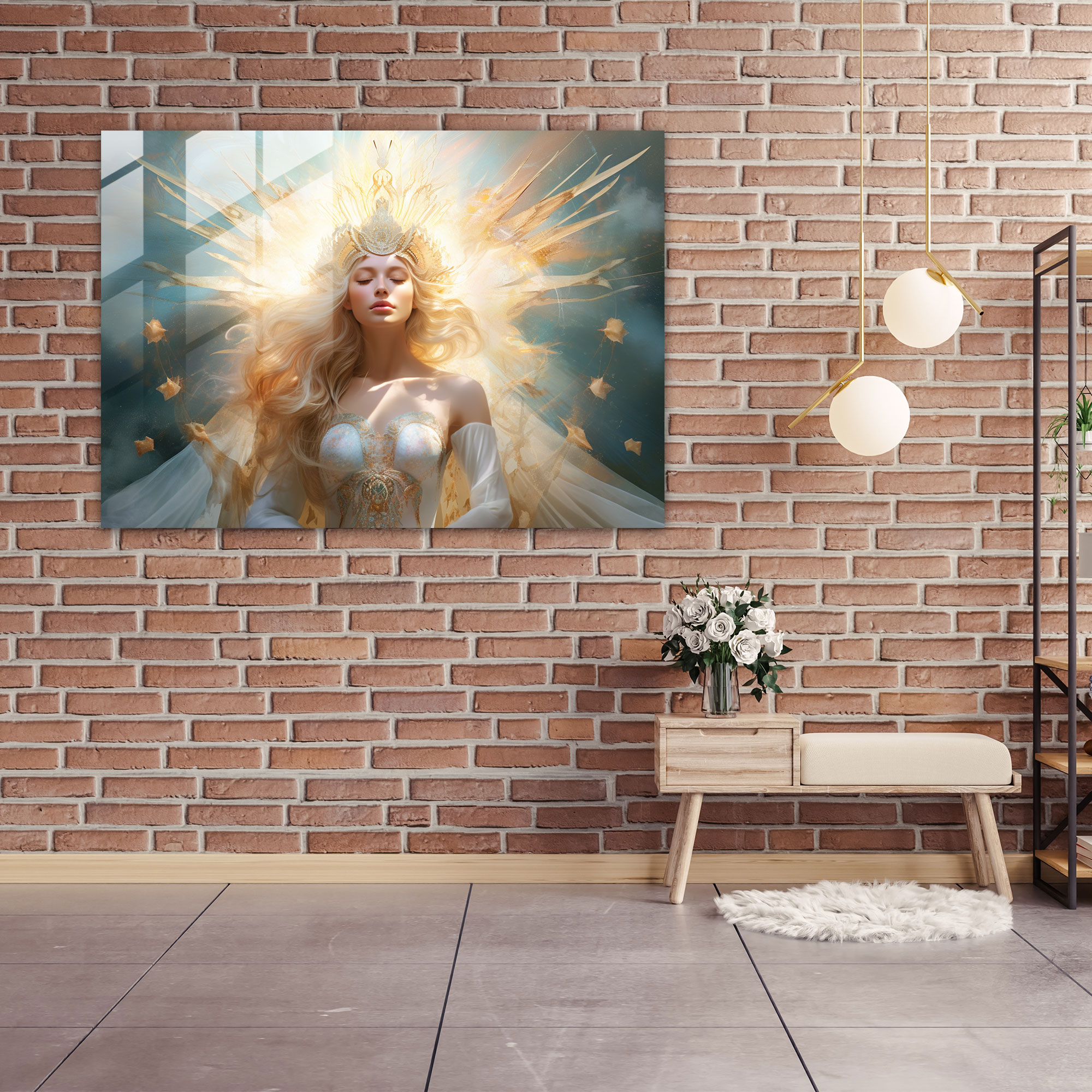 Mythology Glass Wall Art - Contemporary Digital Artwork - Mythology, Goddess, Glass Wall Art, Digital Artwork