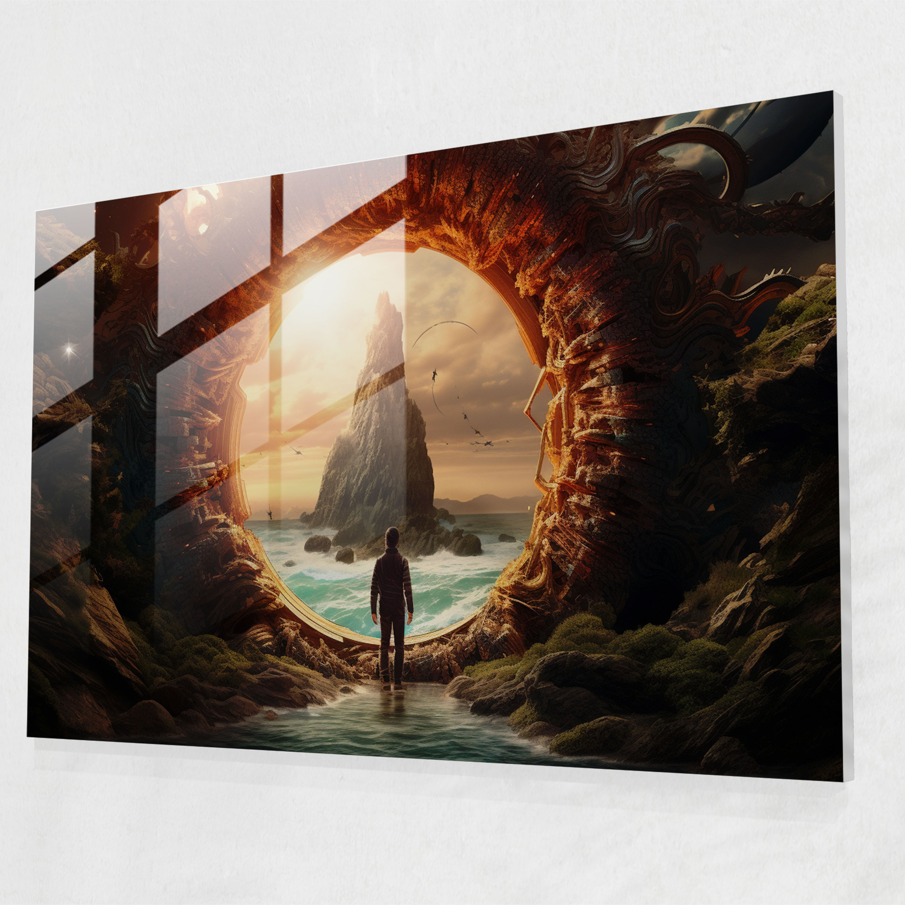 Mythology Glass Wall Art - Surreal Digital Illustration - Mythology, Modern Art, Mythology, Glass Print