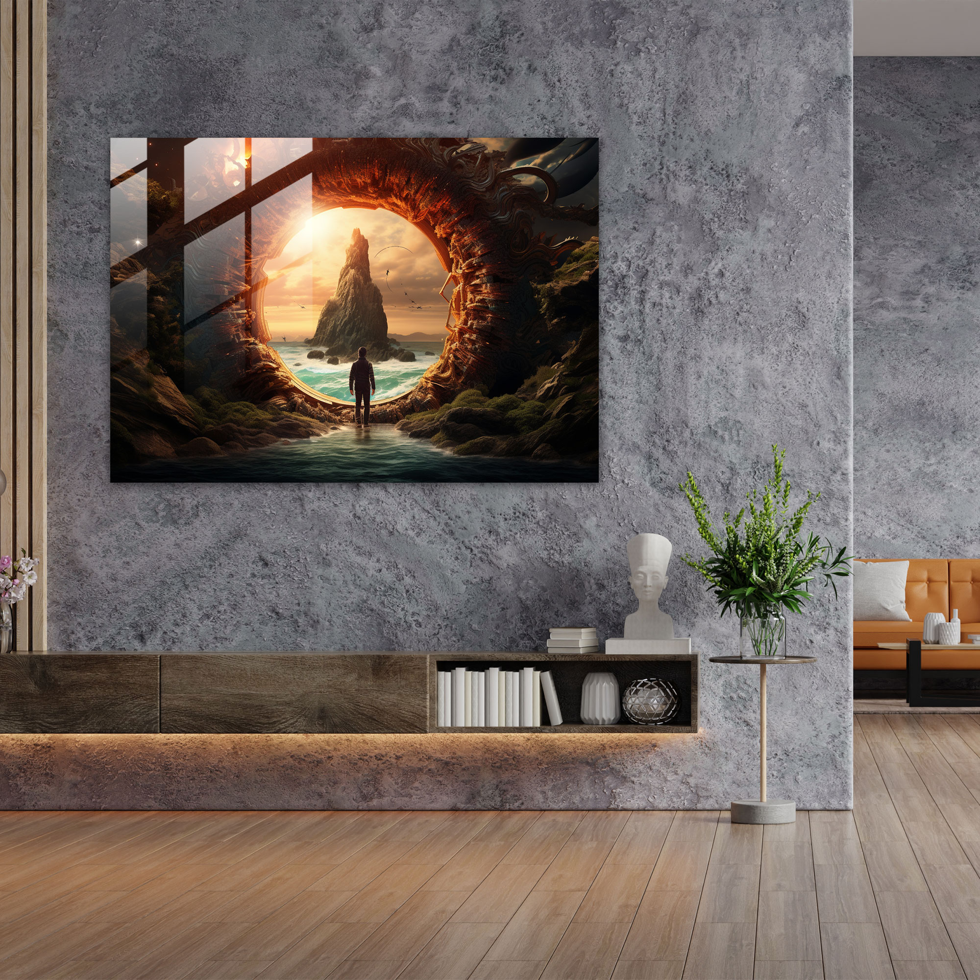 Mythology Glass Wall Art - Surreal Digital Illustration - Mythology, Modern Art, Mythology, Glass Print