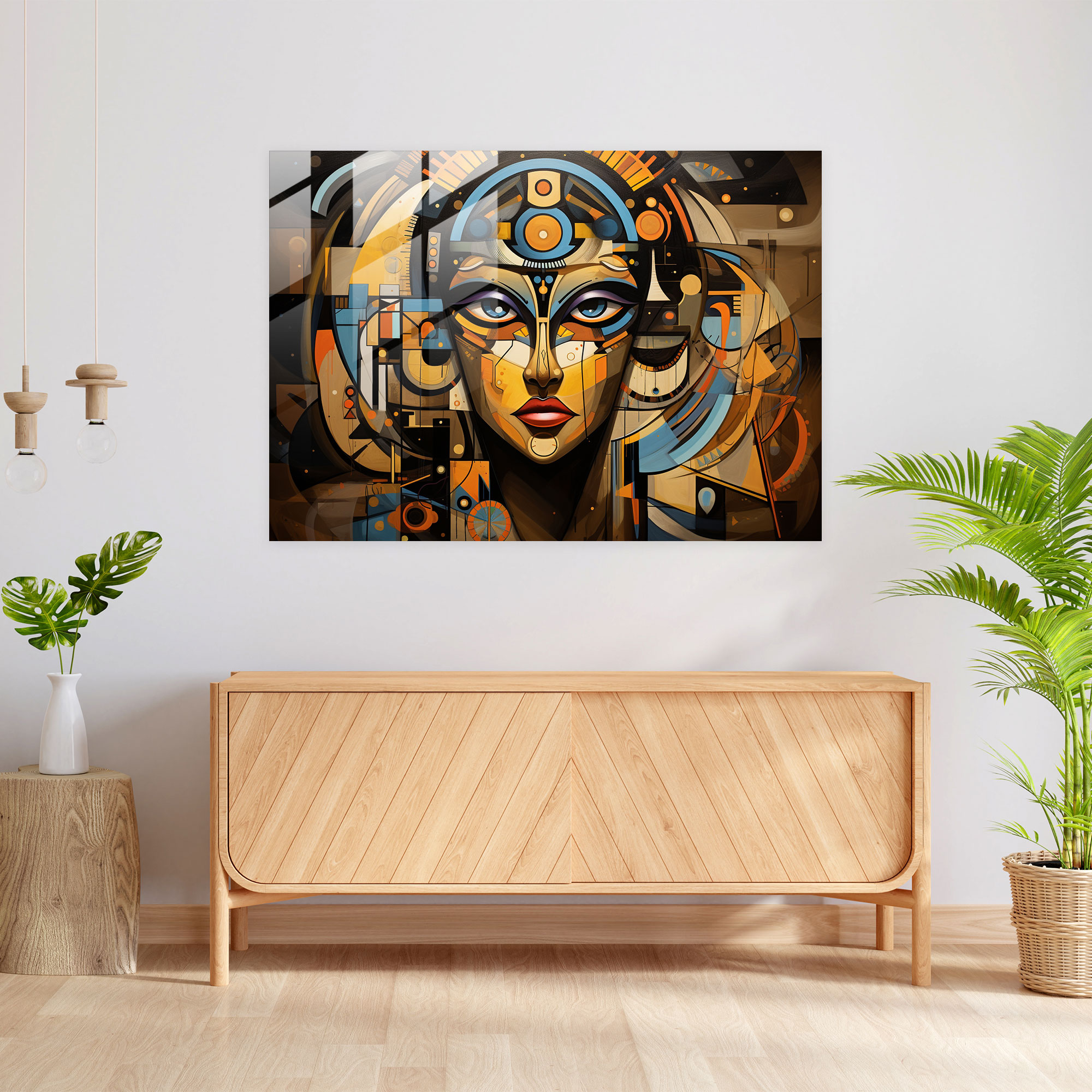 Mythology Glass Wall Art - Cubist Isis - Mythology, Isis, Wall Decoration, Home Decoration