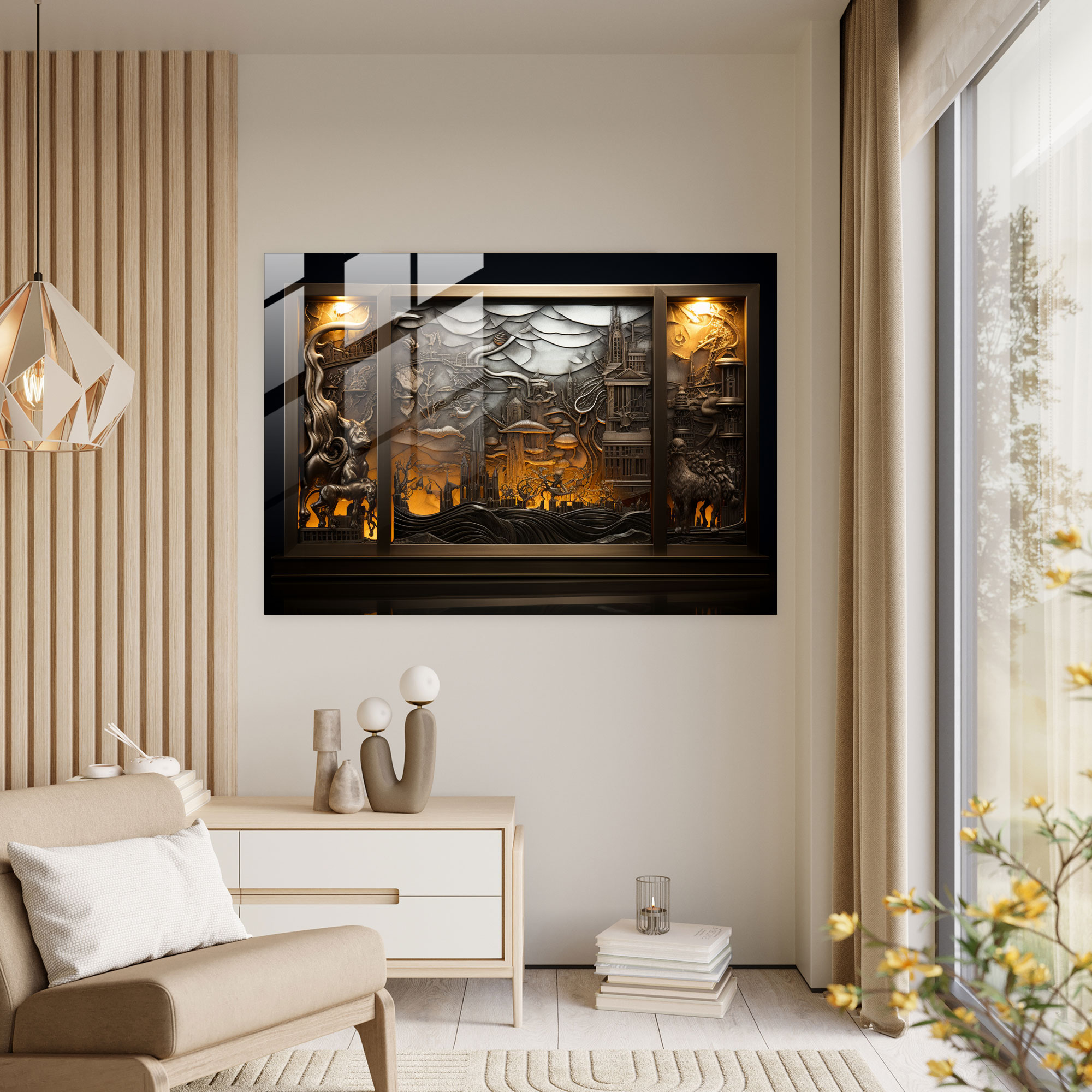Norse Mythology Glass Wall Art - Mythology, Home Decoration, Norse Mythology, Intricate Design