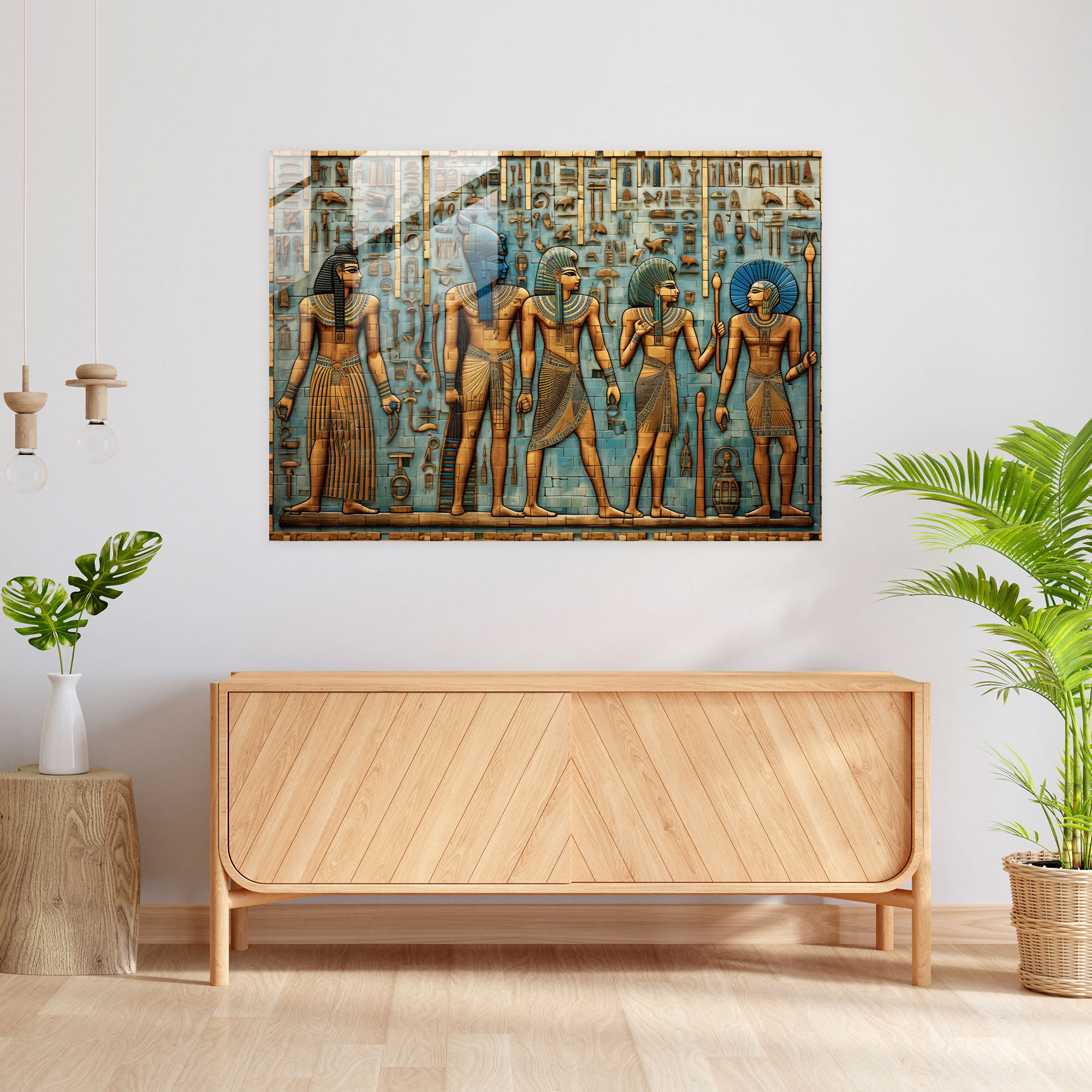 Egyptian Mythology Glass Wall Art - Mythology, Glass Print, Hieroglyphics, Rich History