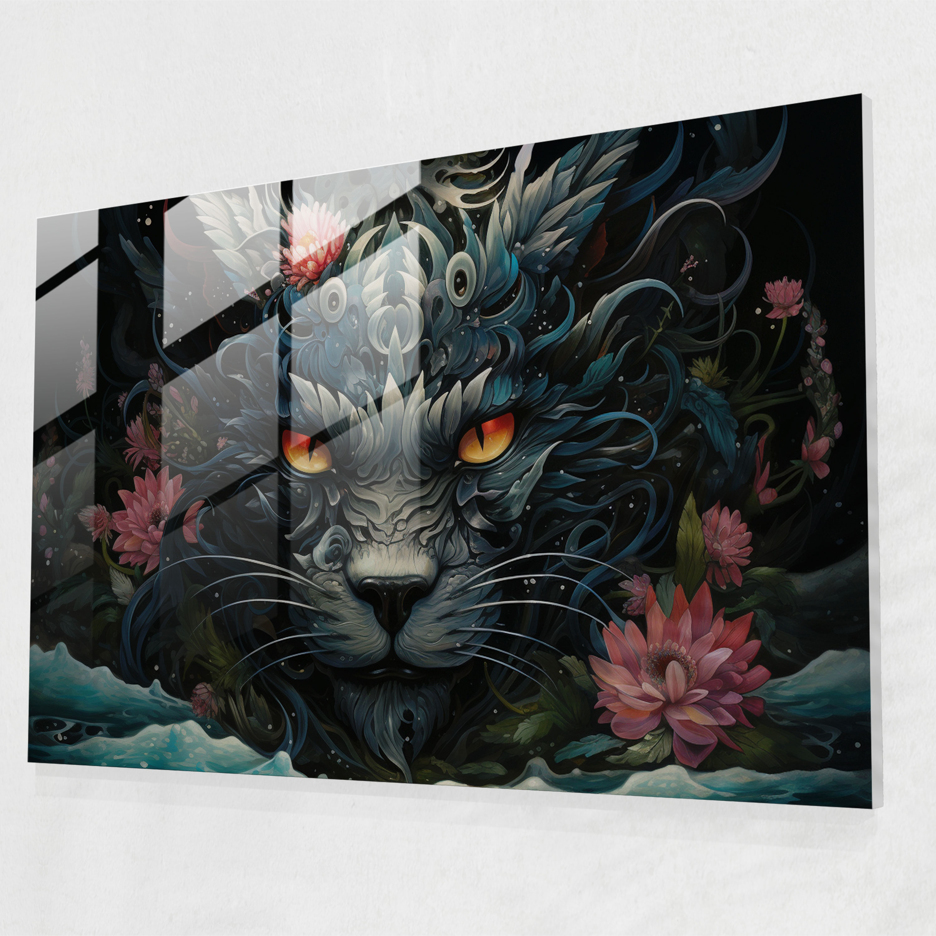 Mysterious Mythology Glass Print - Mythology, Modern Art, Wall Decoration, Artistic Narrative