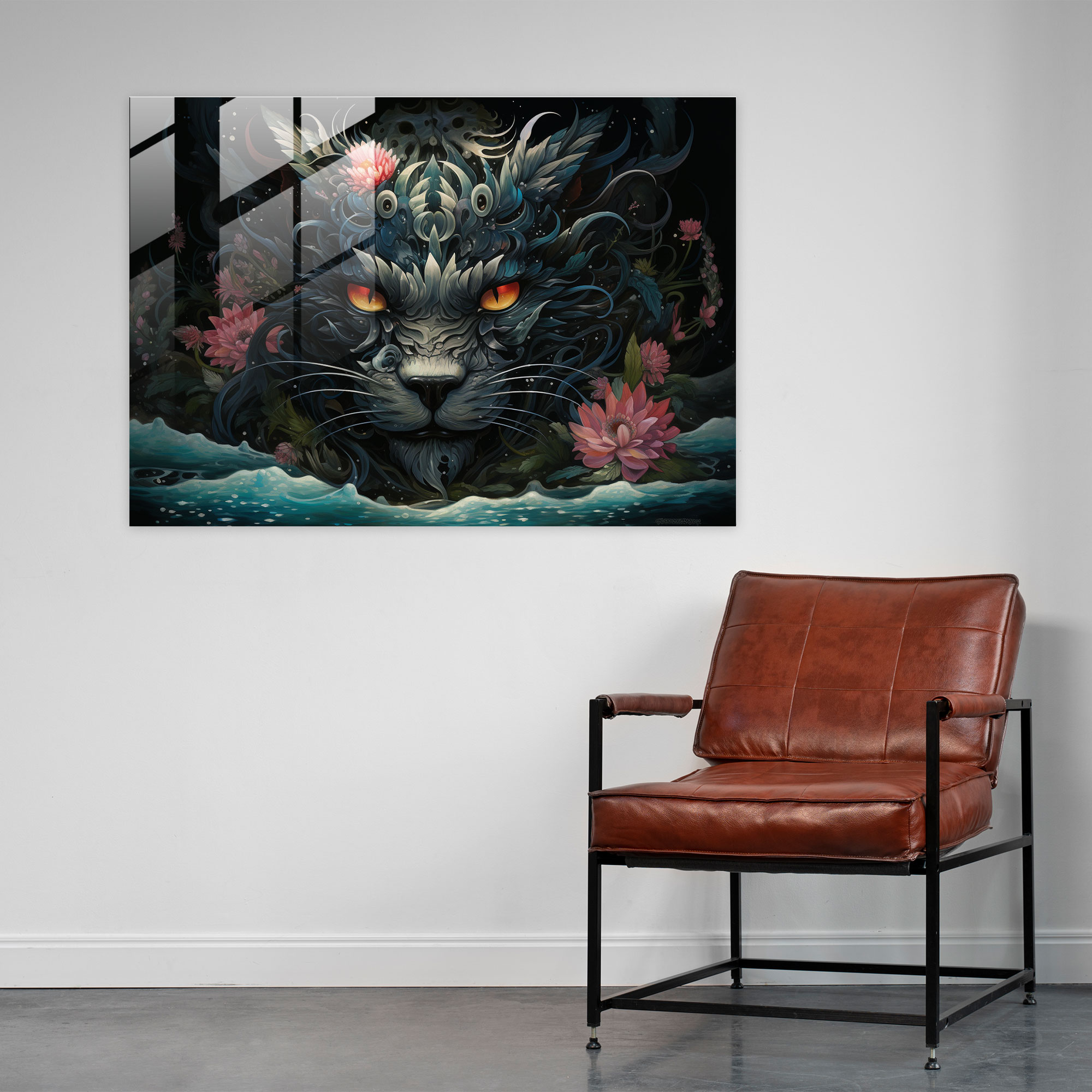 Mysterious Mythology Glass Print - Mythology, Modern Art, Wall Decoration, Artistic Narrative