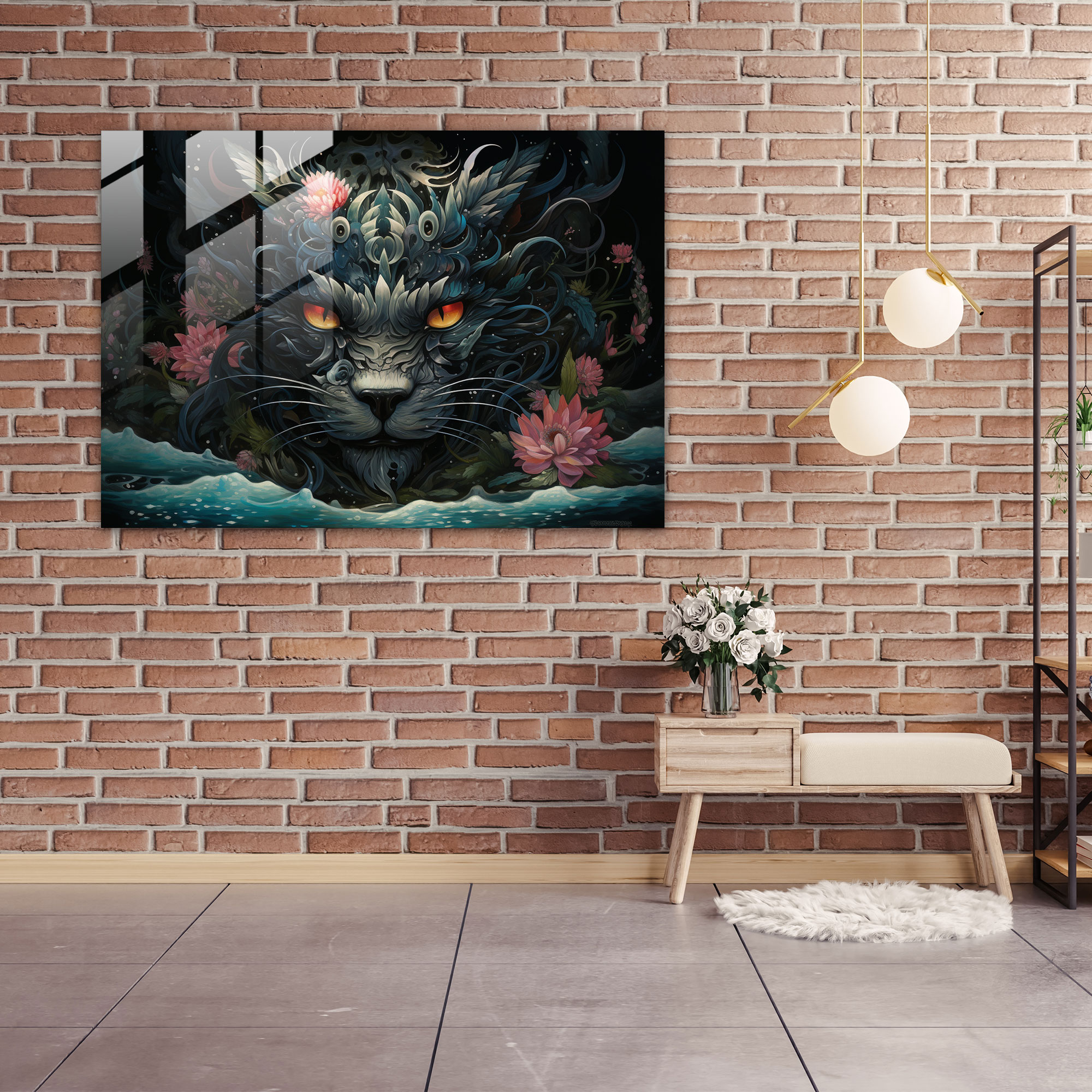 Mysterious Mythology Glass Print - Mythology, Modern Art, Wall Decoration, Artistic Narrative