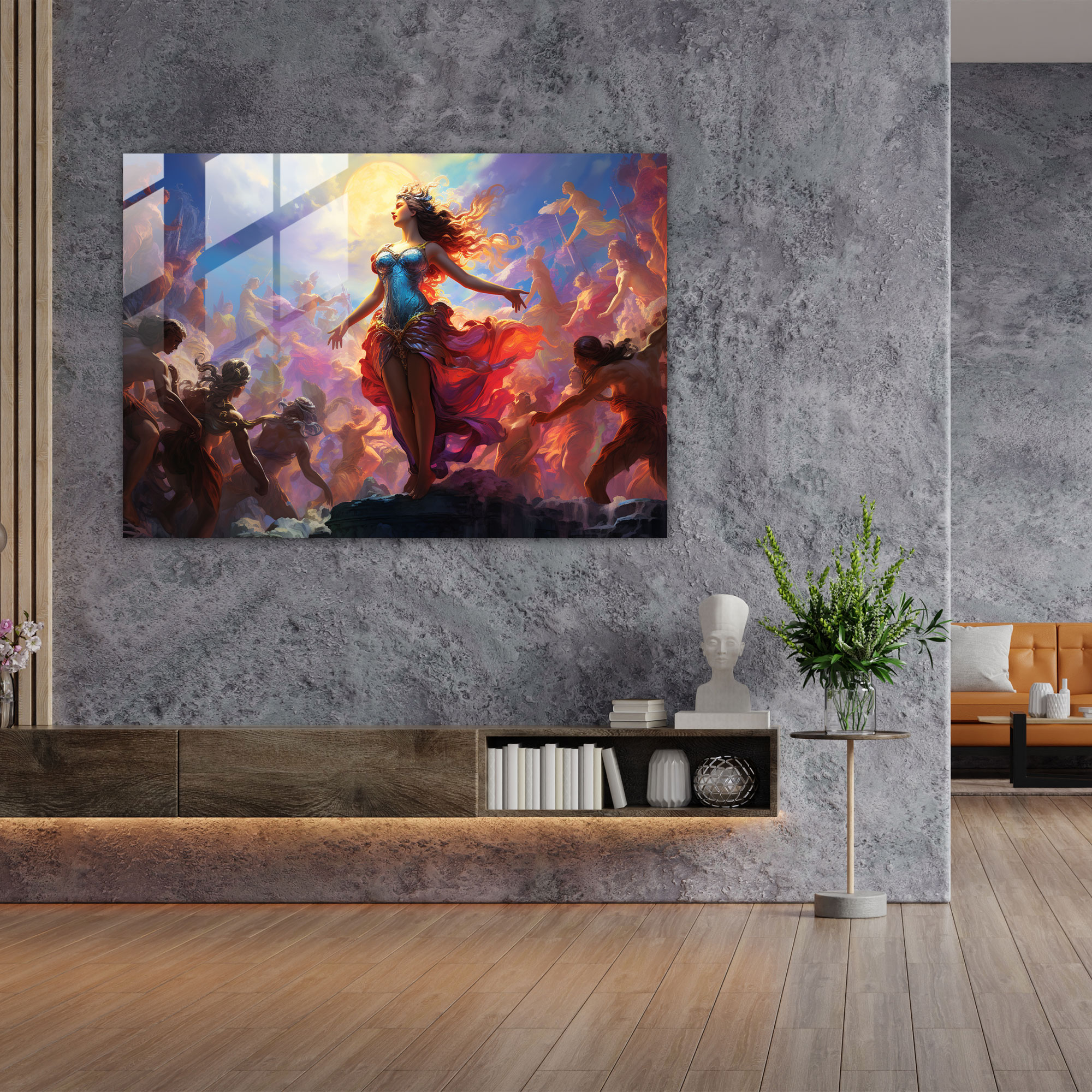 Mythology Glass Print - Mythology, Home Decoration, Modern Art, Renaissance Painting