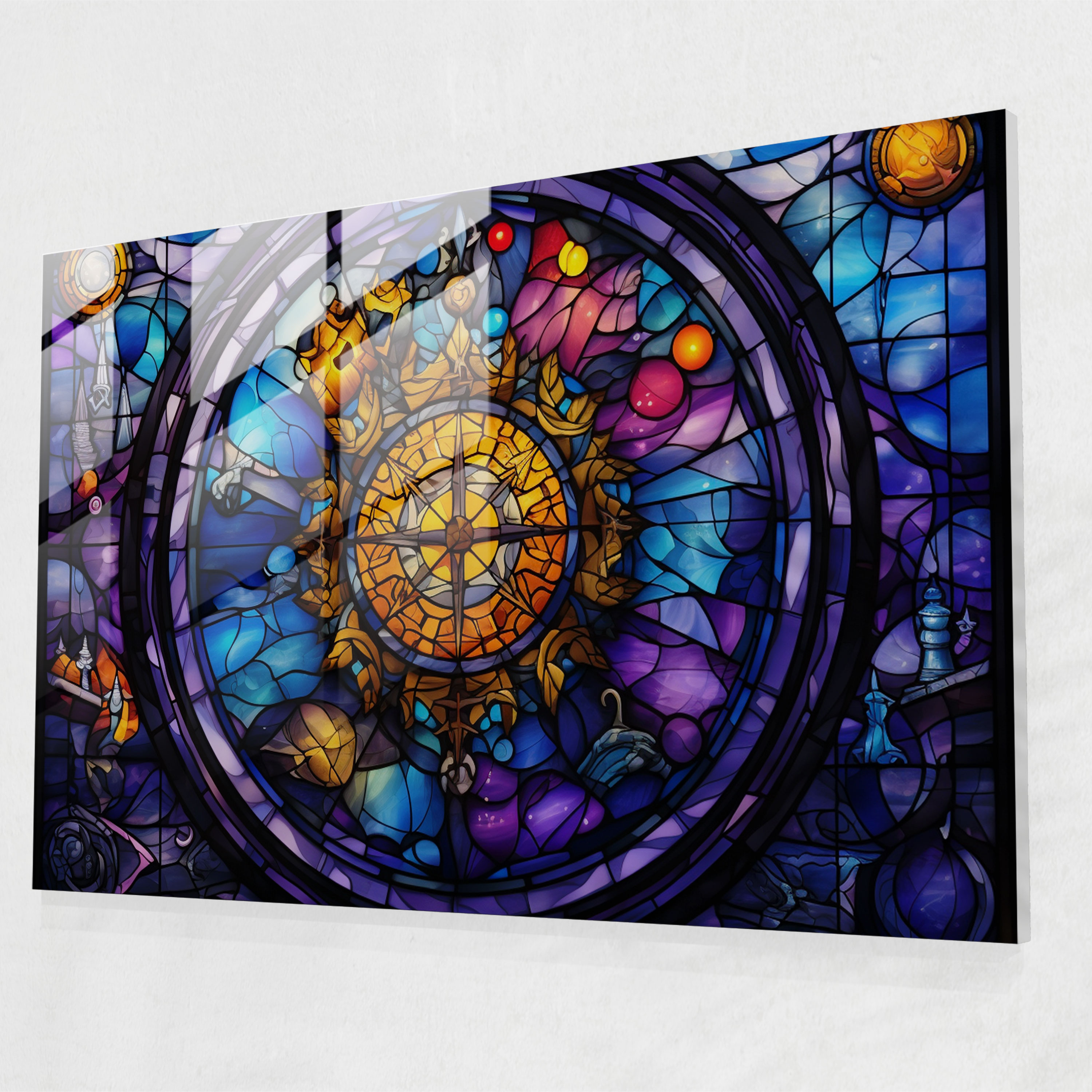 Mythology Glass Wall Art - Mythology, Celestial Symbols, Mythical Creatures, Glass Print