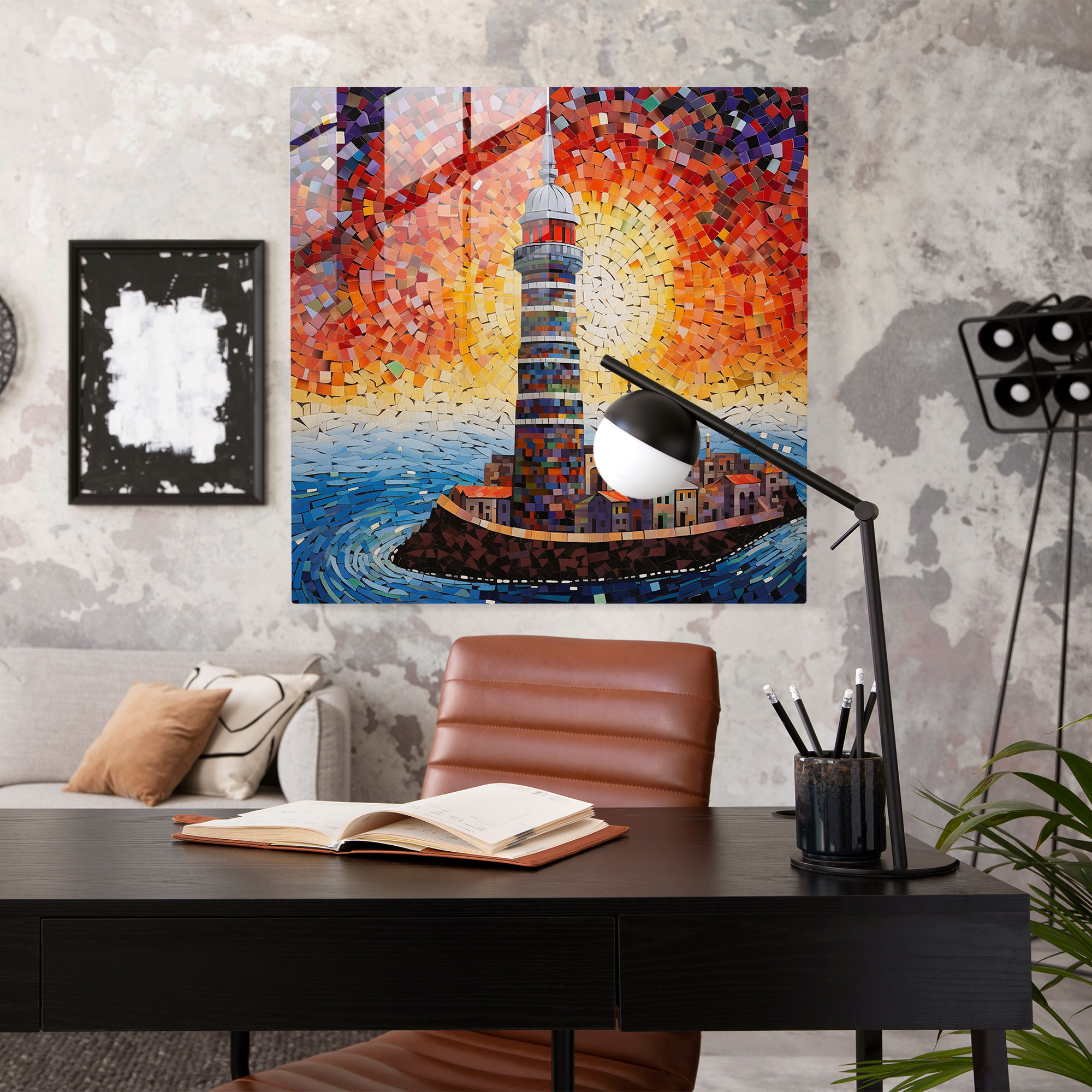Vibrant Maiden Tower Glass Print - Maiden Tower, Visually Striking, Artwork, Home Decoration