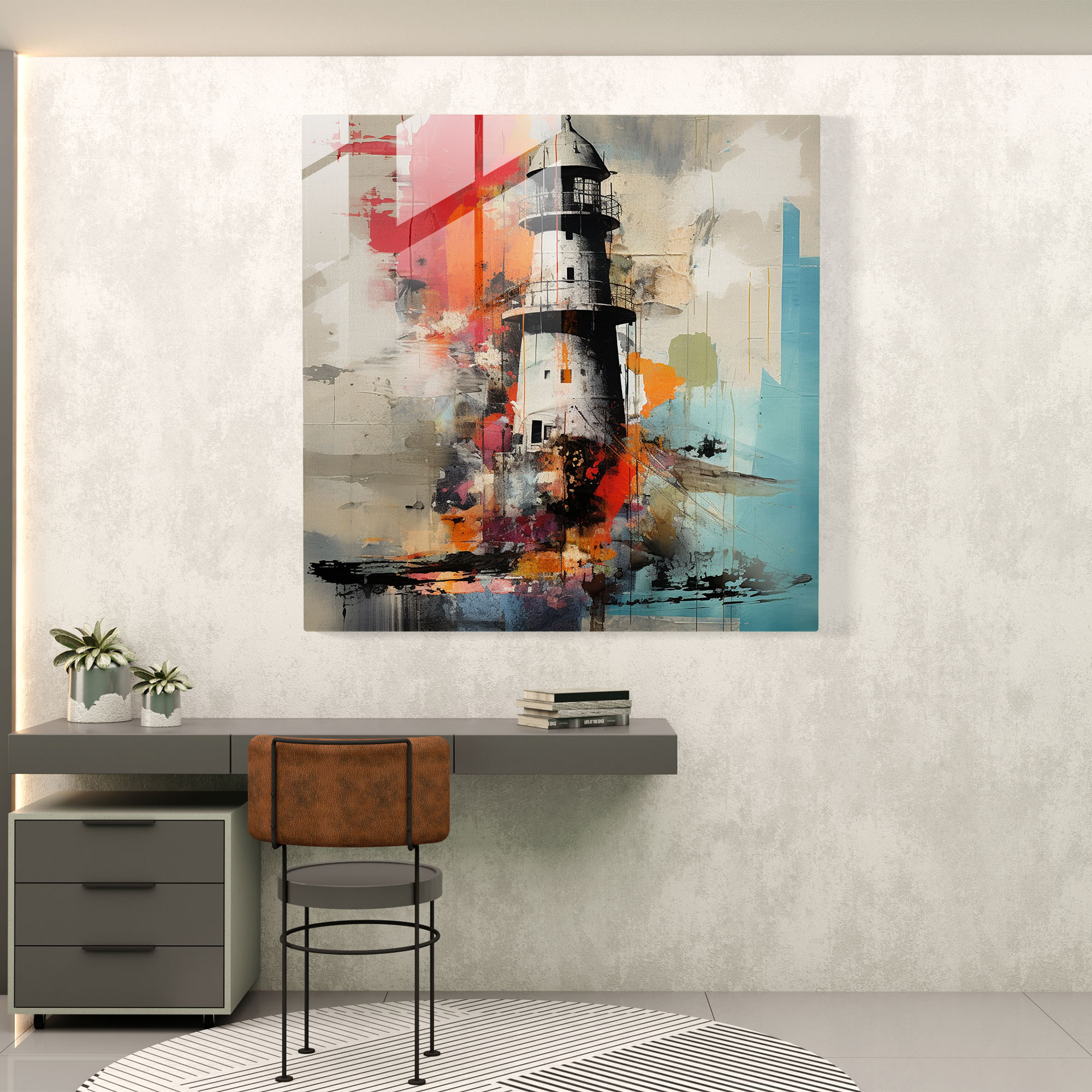Expressive Maiden Tower Glass Print - Maiden Tower, Expressive, Glass Wall Art, Digital Elements