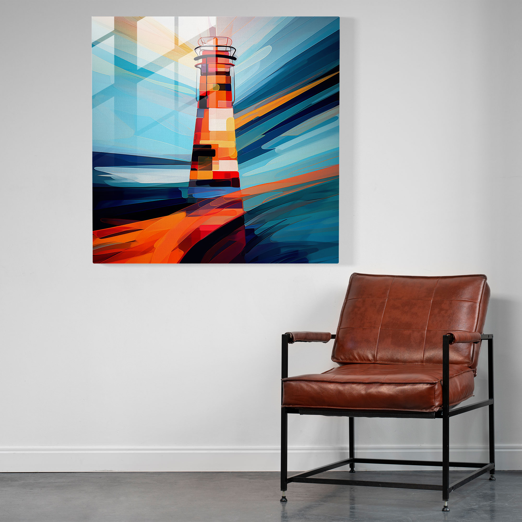 Maiden Tower Modern Glass Print - Maiden Tower, Glass Art, Glass Print, Striking Colors