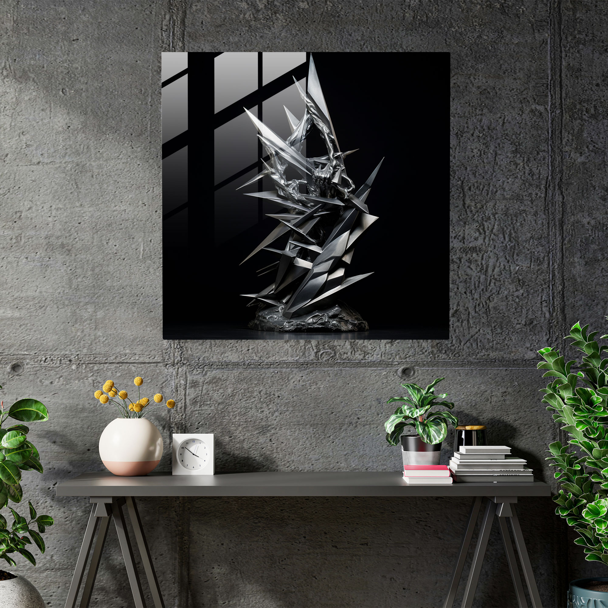 Metallica Abstract Metal Sculpture - Metallica, Metallica, Rock And Roll, Glass Art