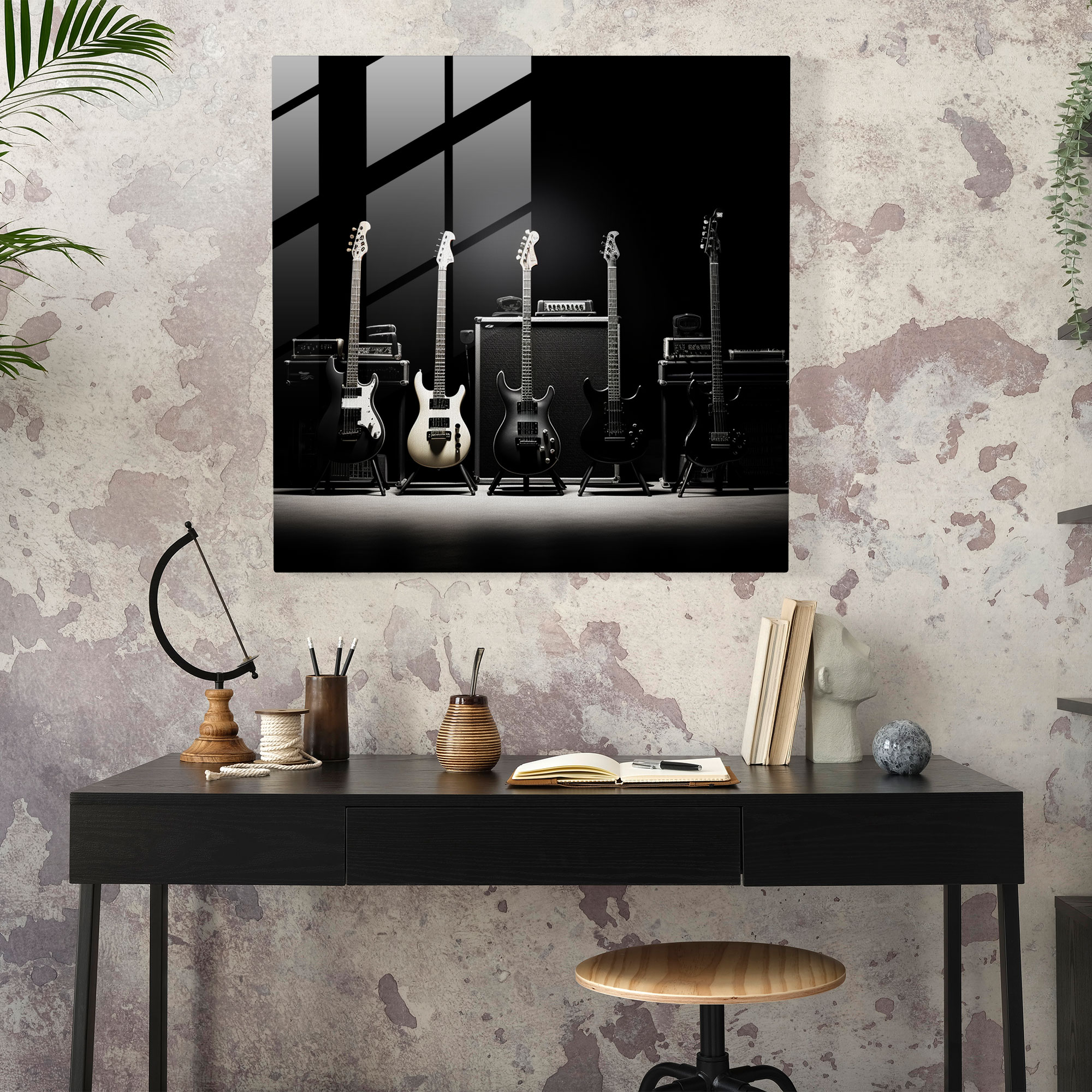 Metallica Instruments Glass Print - Metallica, Home Decoration, Glass Wall Art, Modern Art