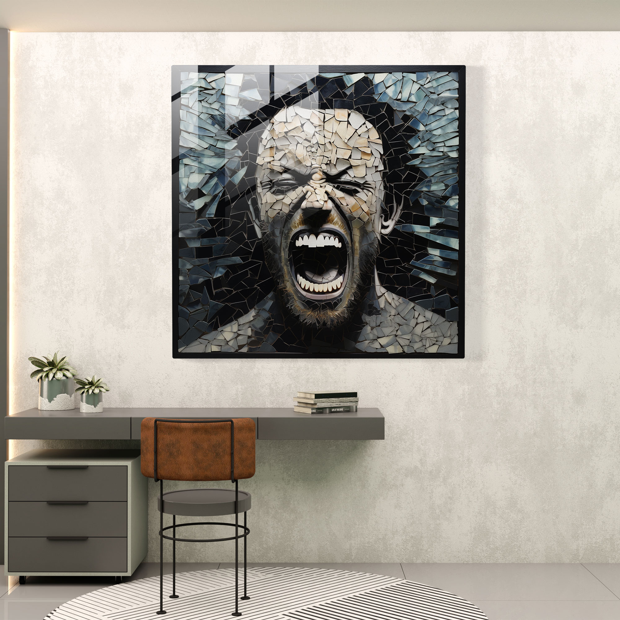 Metallica Shattered Glass Mosaic Print - Metallica, Glass Art, Shattered Glass, Wall Decoration