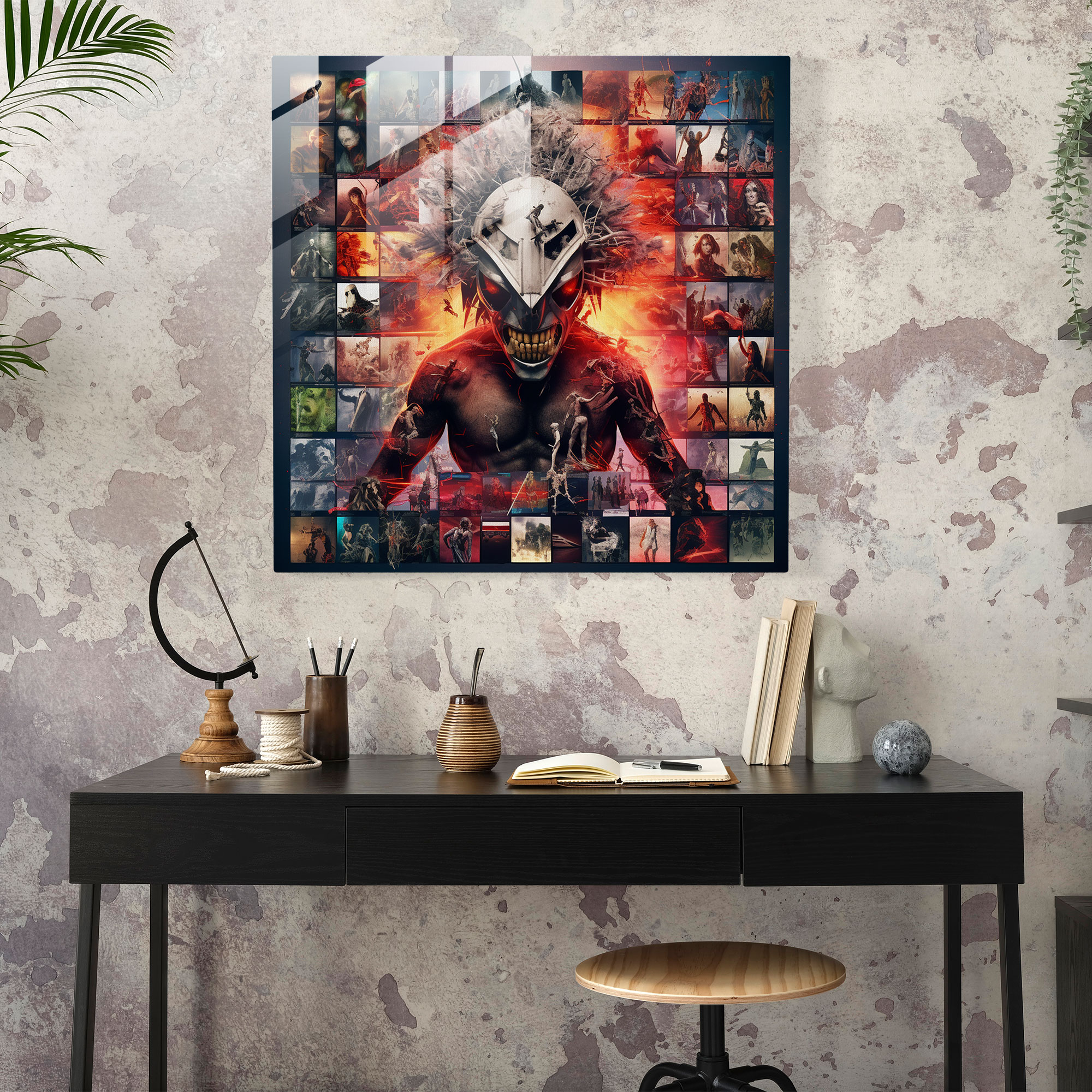 Metallica Album Covers Glass Collage - Metallica, Glass Art, Collage, Glass Wall Art