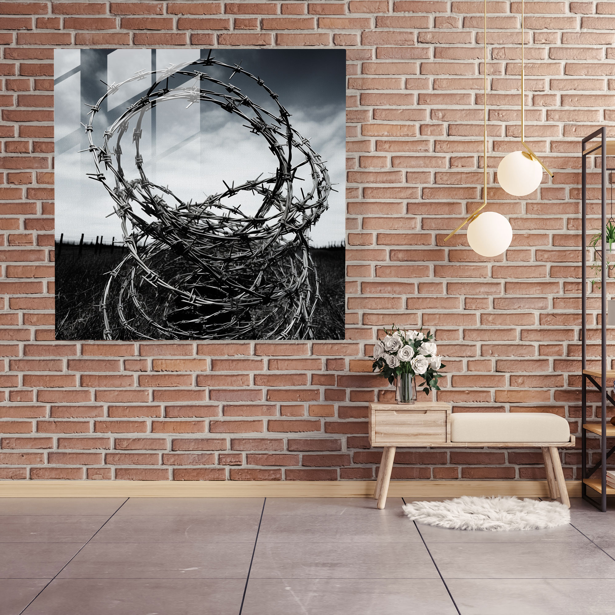 Metallica Barbed Wire Lyrics Glass Print - Metallica, Barbed Wire, Modern Art, Songwriting