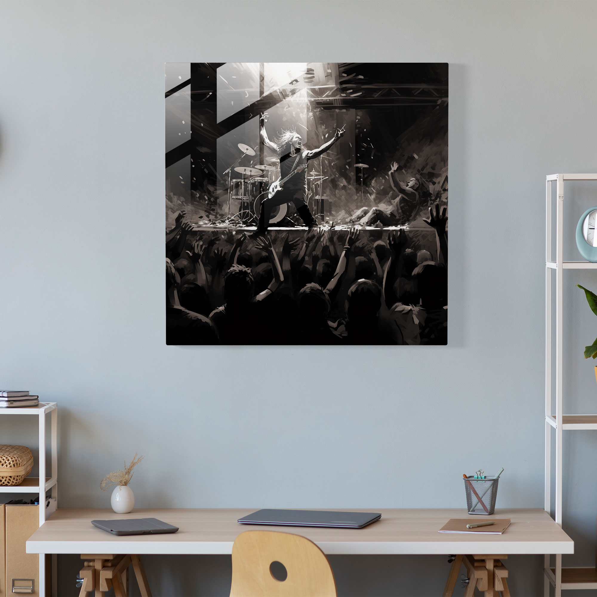 Metallica Concert Glass Print - Metallica, Band Members, Glass Art, Home Decoration