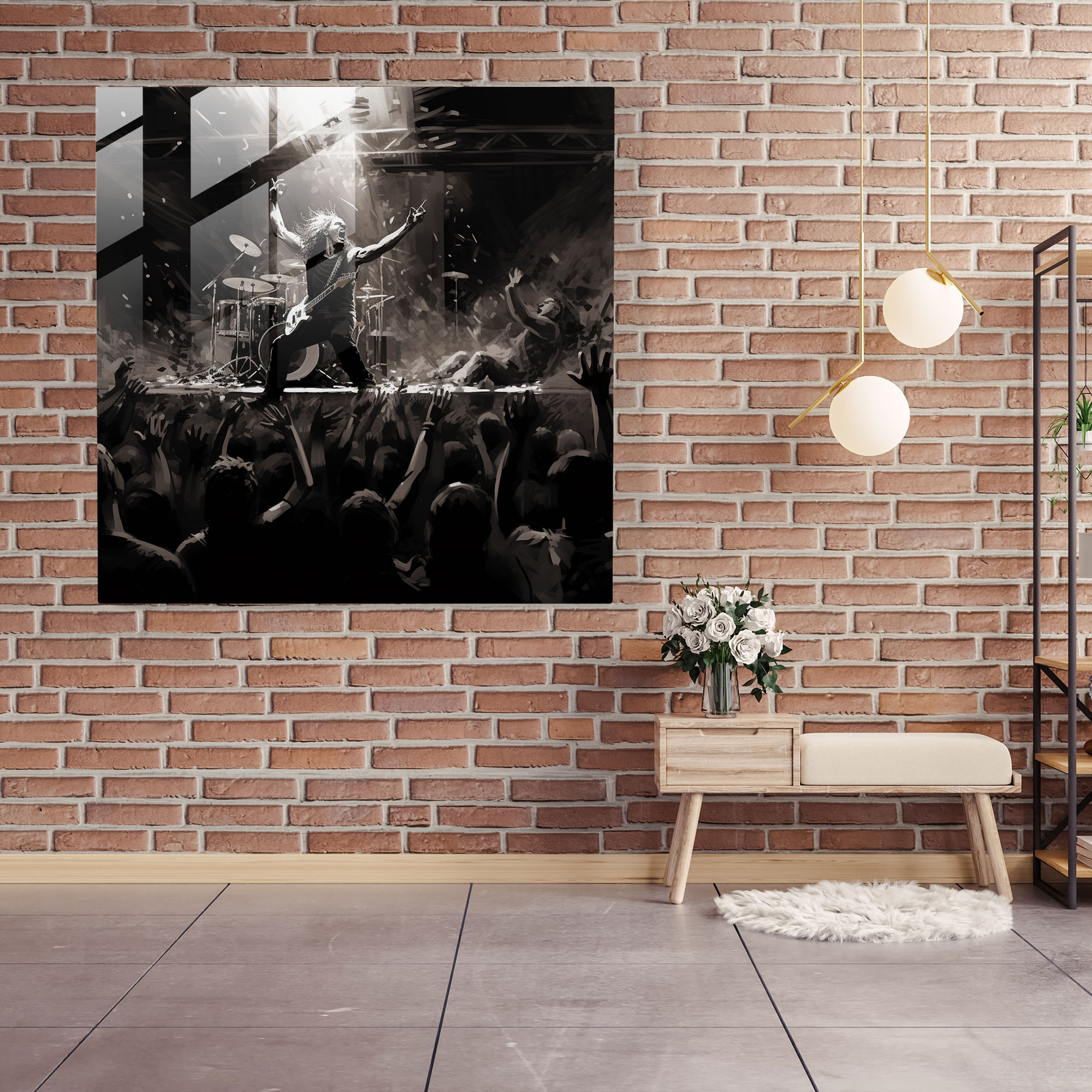 Metallica Concert Glass Print - Metallica, Band Members, Glass Art, Home Decoration