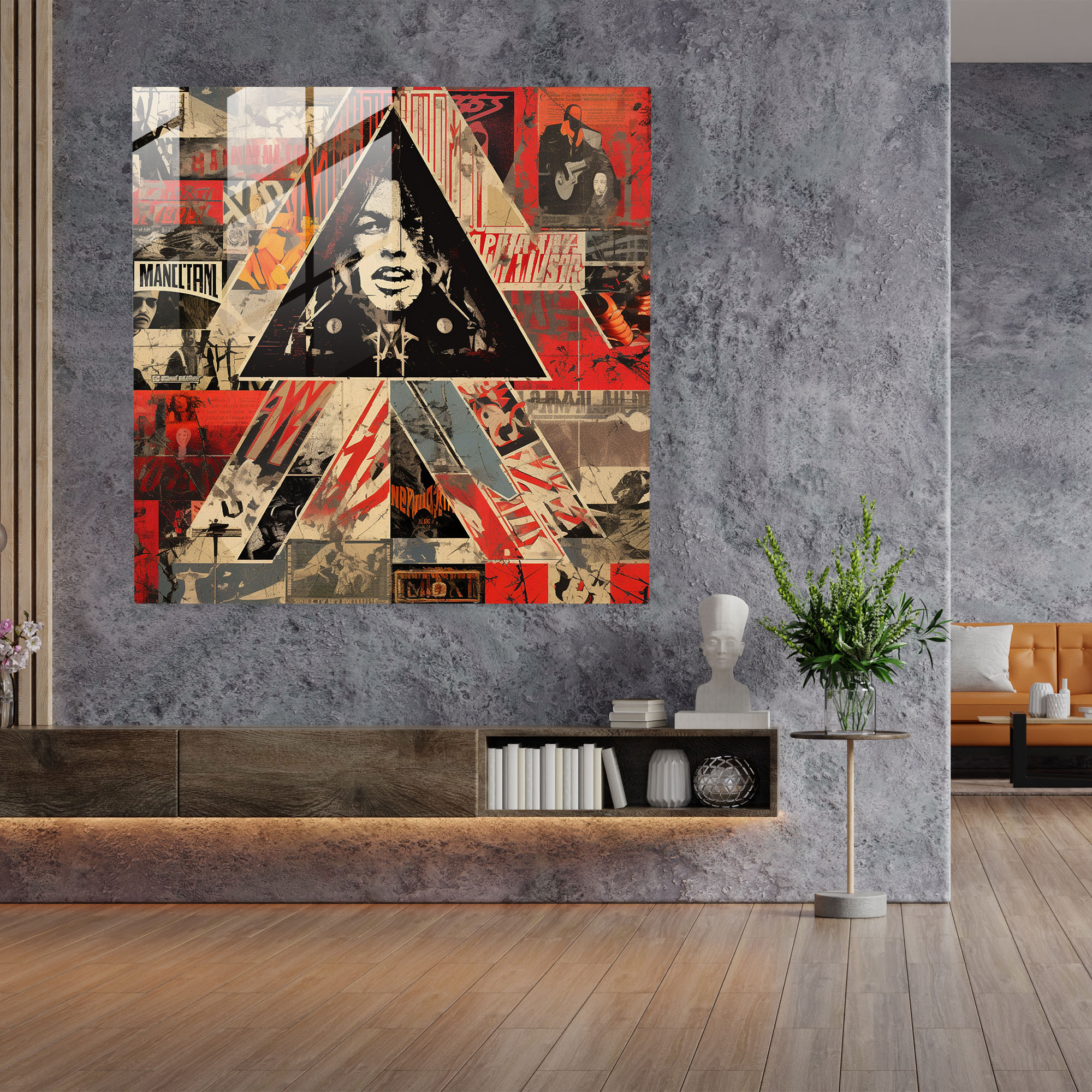 Metallica Poster Collage Glass Print - Metallica, Iconic Imagery, Home Decoration, Modern Art
