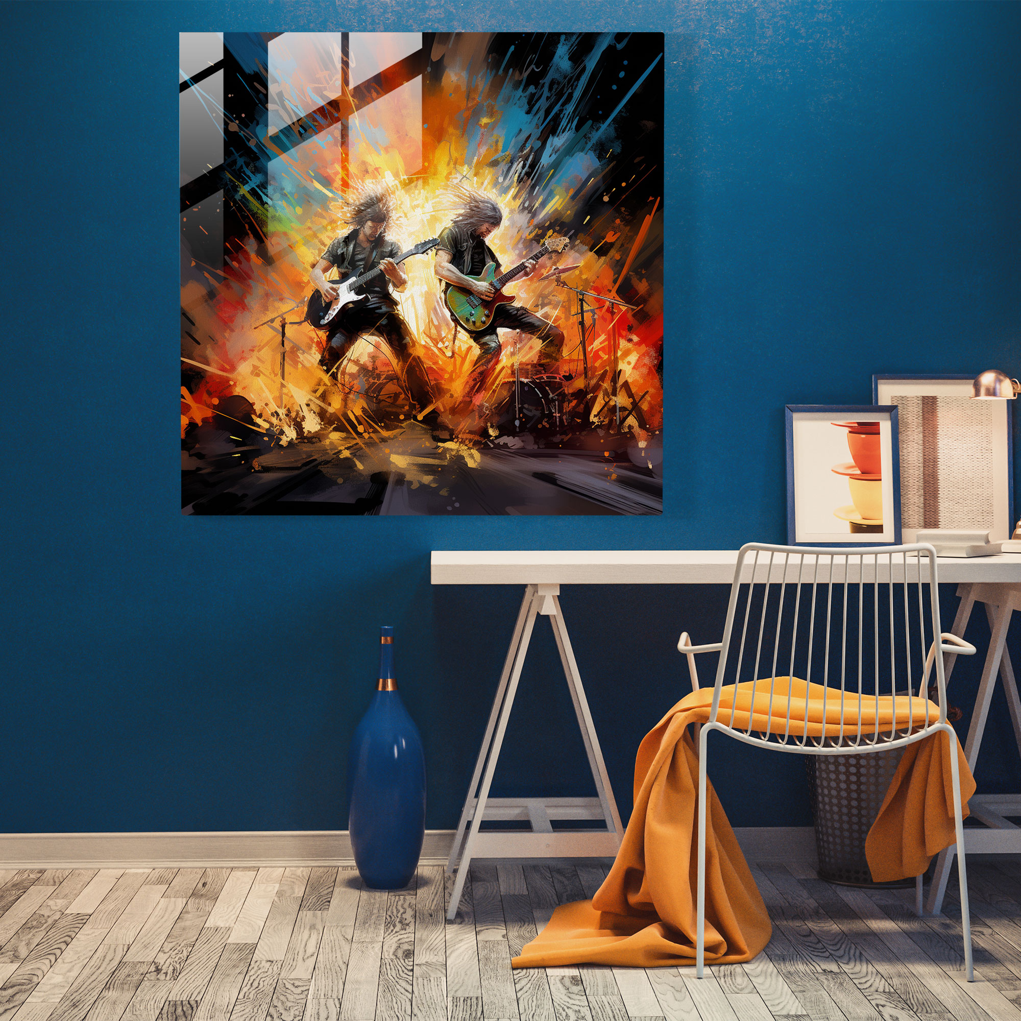Metallica Stage Glass Print - Metallica, Glass Art, Glass Wall Art, Glass Print