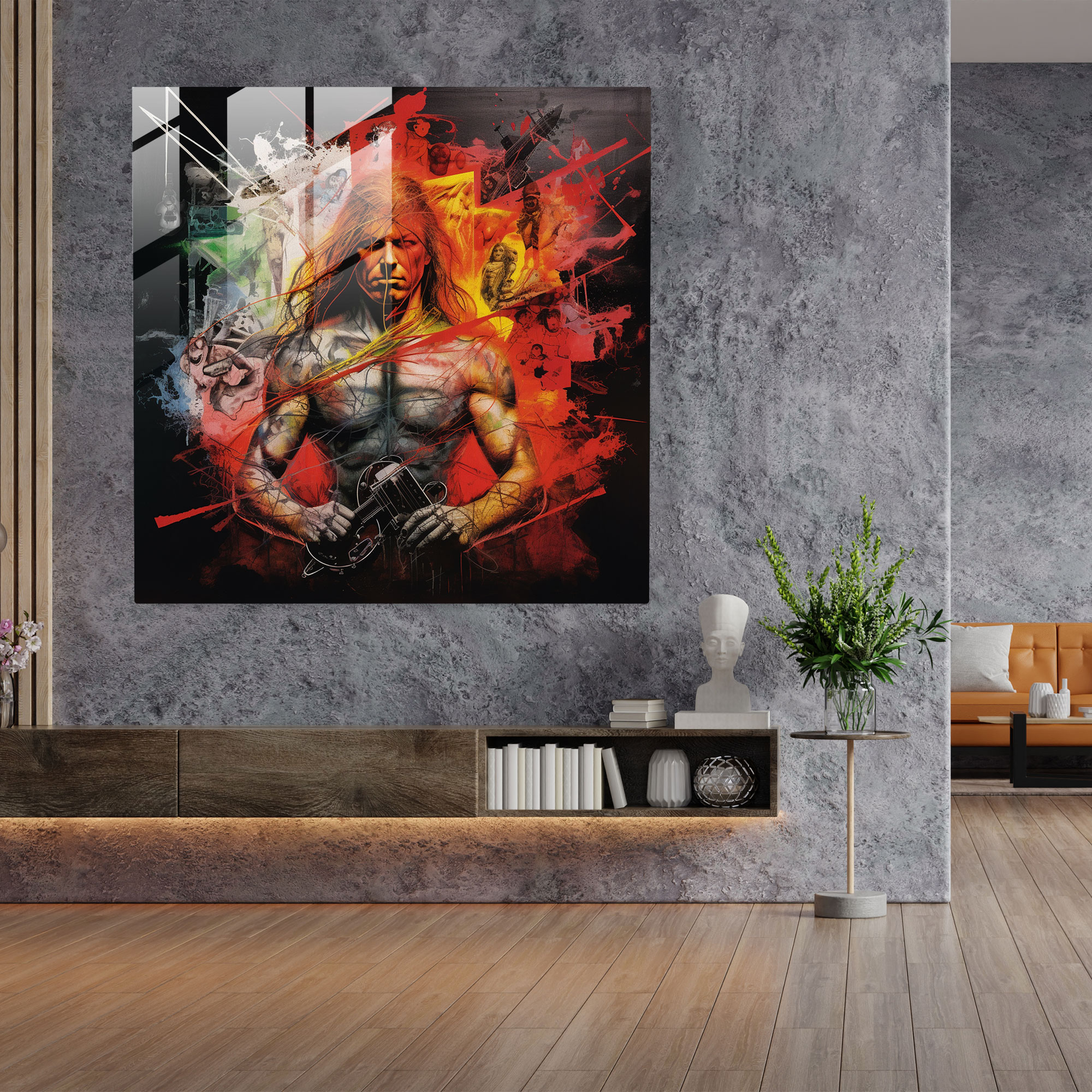 Metallica Album Collage Glass Print - Metallica, Evolution, Artistic Style, Glass Print