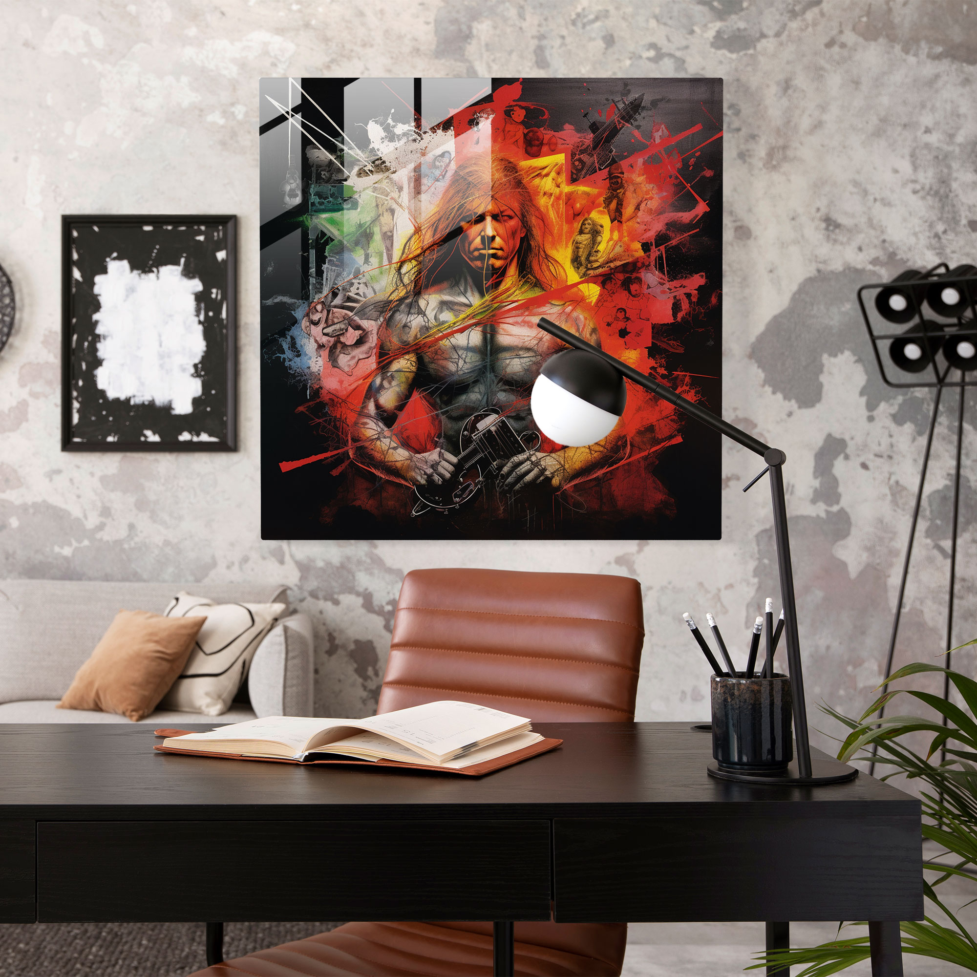 Metallica Album Collage Glass Print - Metallica, Evolution, Artistic Style, Glass Print