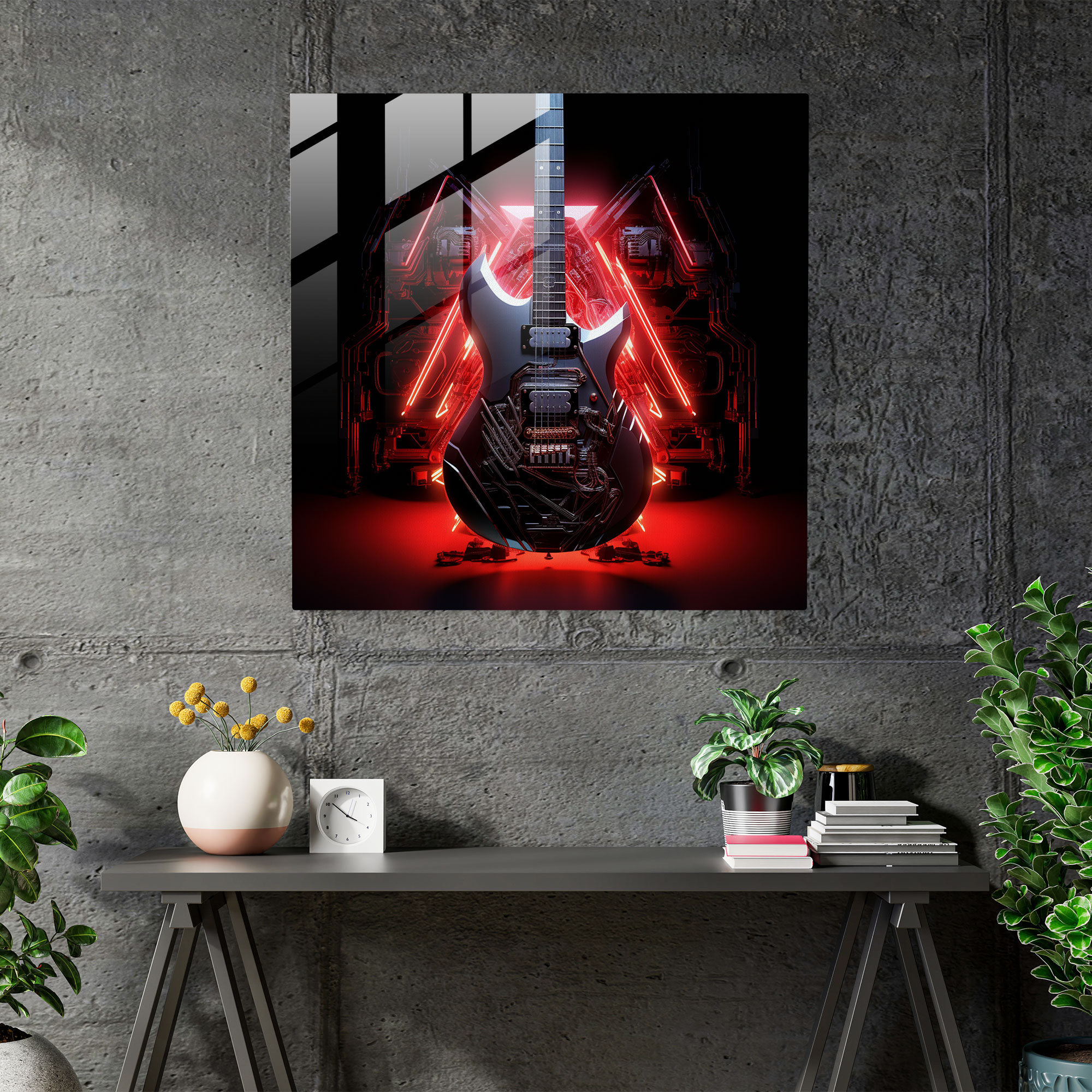 Metallica Futuristic Glass Print - Metallica, Metallica, Wall Decoration, Artistic Elements