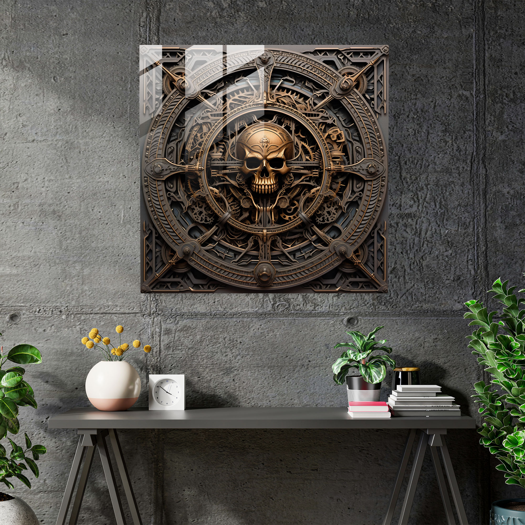 Metallica Logosu Cam Tablo - Metallica İnce Metal İşçiliği Cam Sanatı Modern Sanat