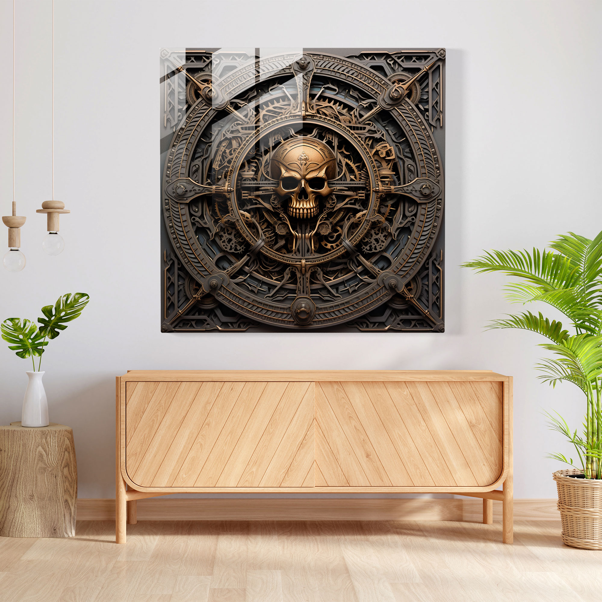 Metallica Logosu Cam Tablo - Metallica İnce Metal İşçiliği Cam Sanatı Modern Sanat
